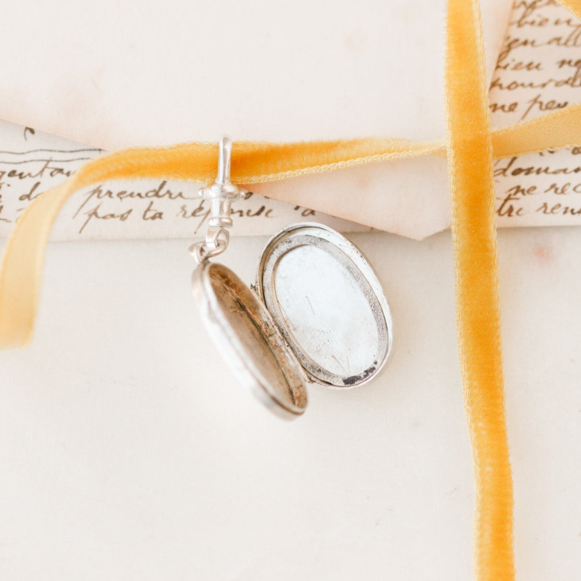 Petite Silver Ivy Locket
