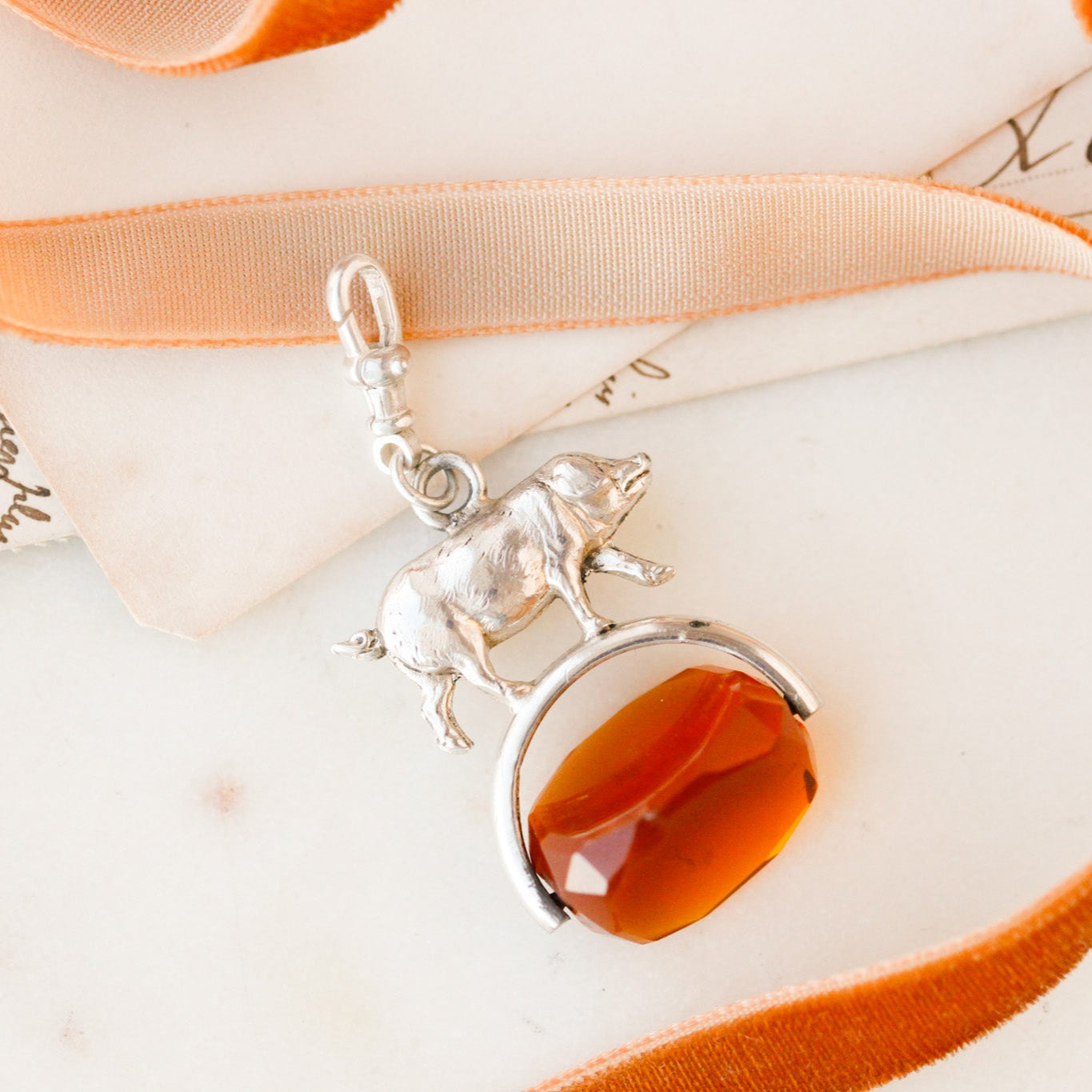 Spinning Pig Pendant