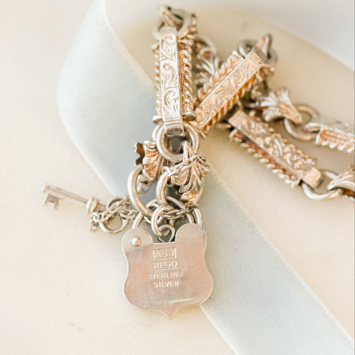Silver Lover's Lock Bracelet