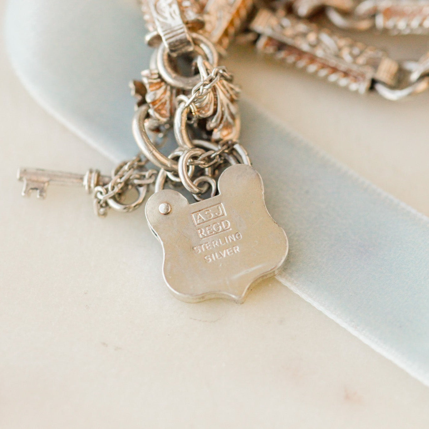 Silver Lover's Lock Bracelet