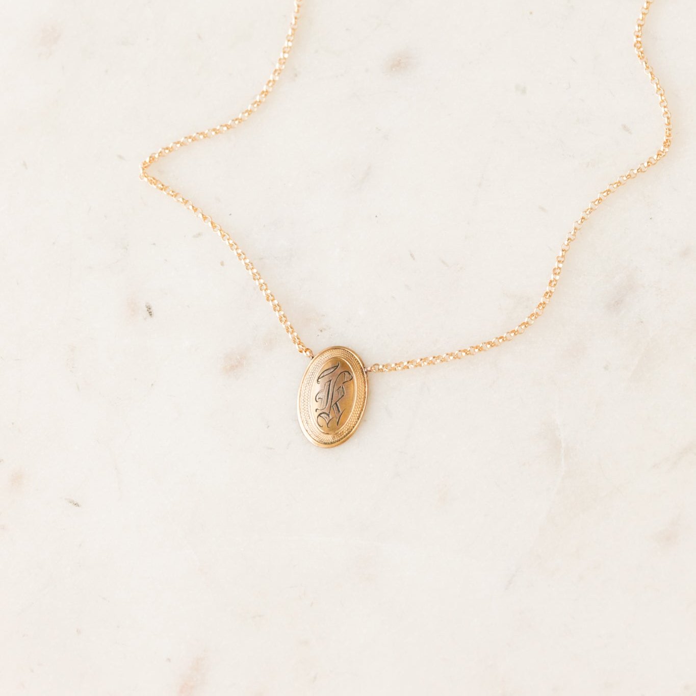 "K" Victorian Pendant