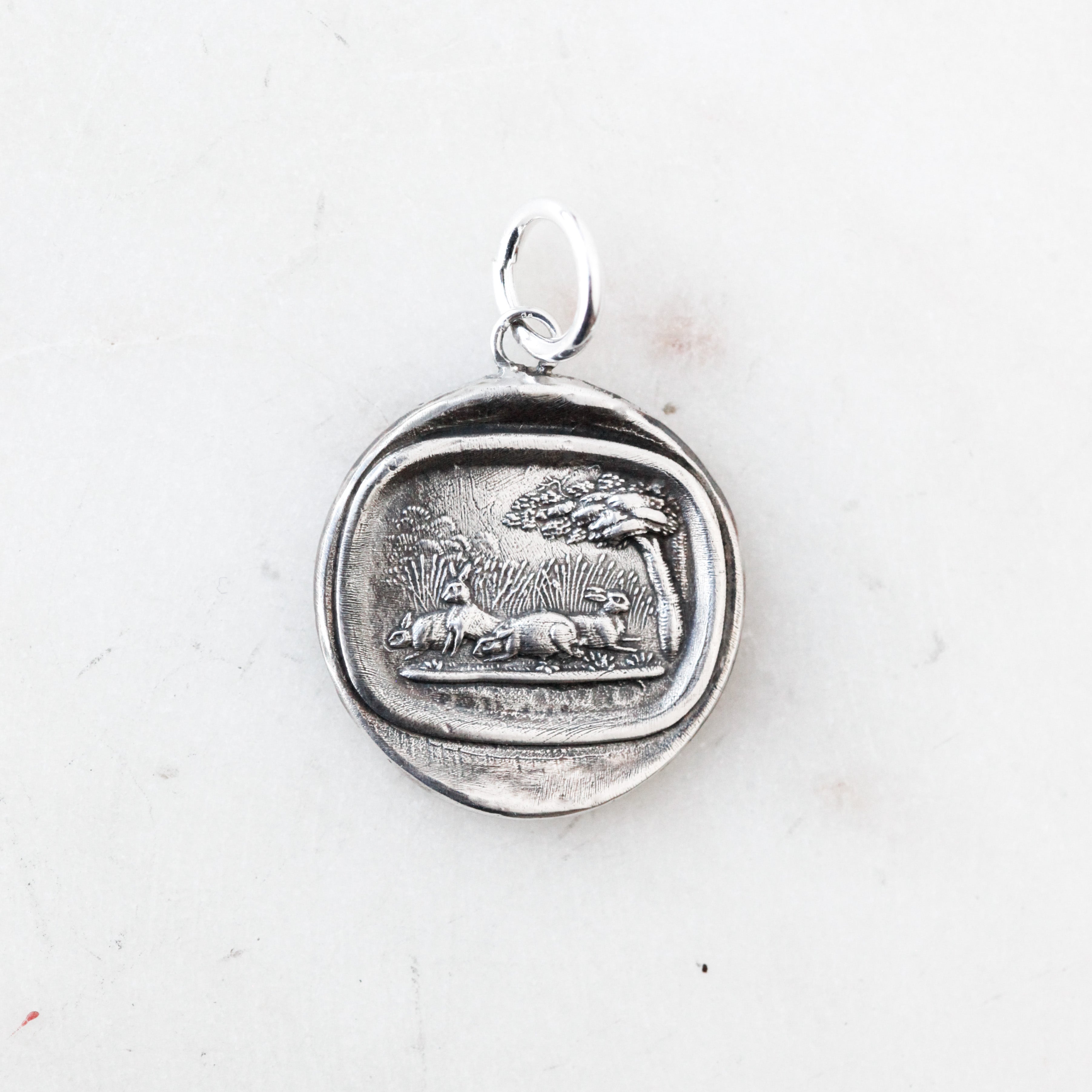 "Cottontail" Silver Charm
