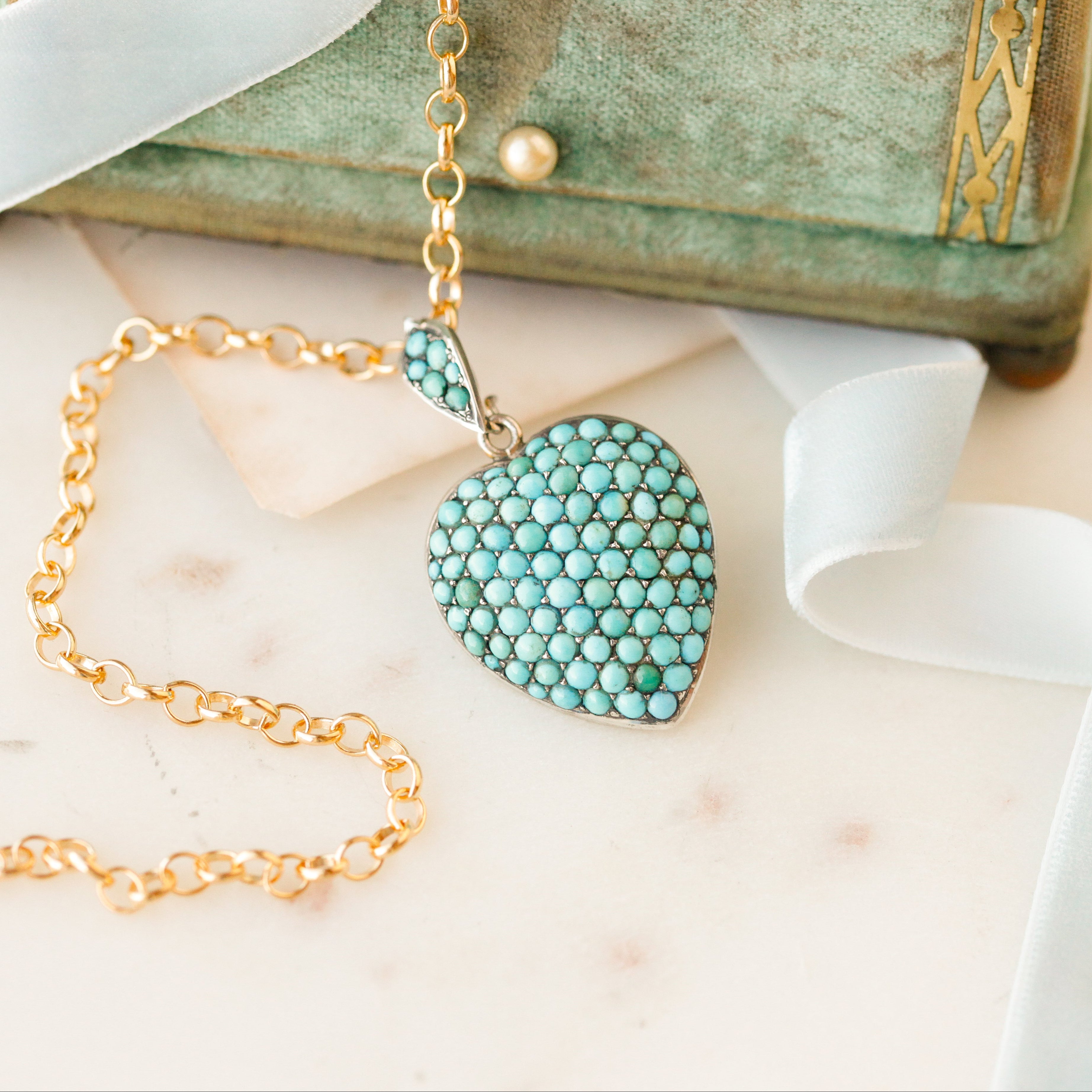 Lorrie Turquoise Heart Pendant