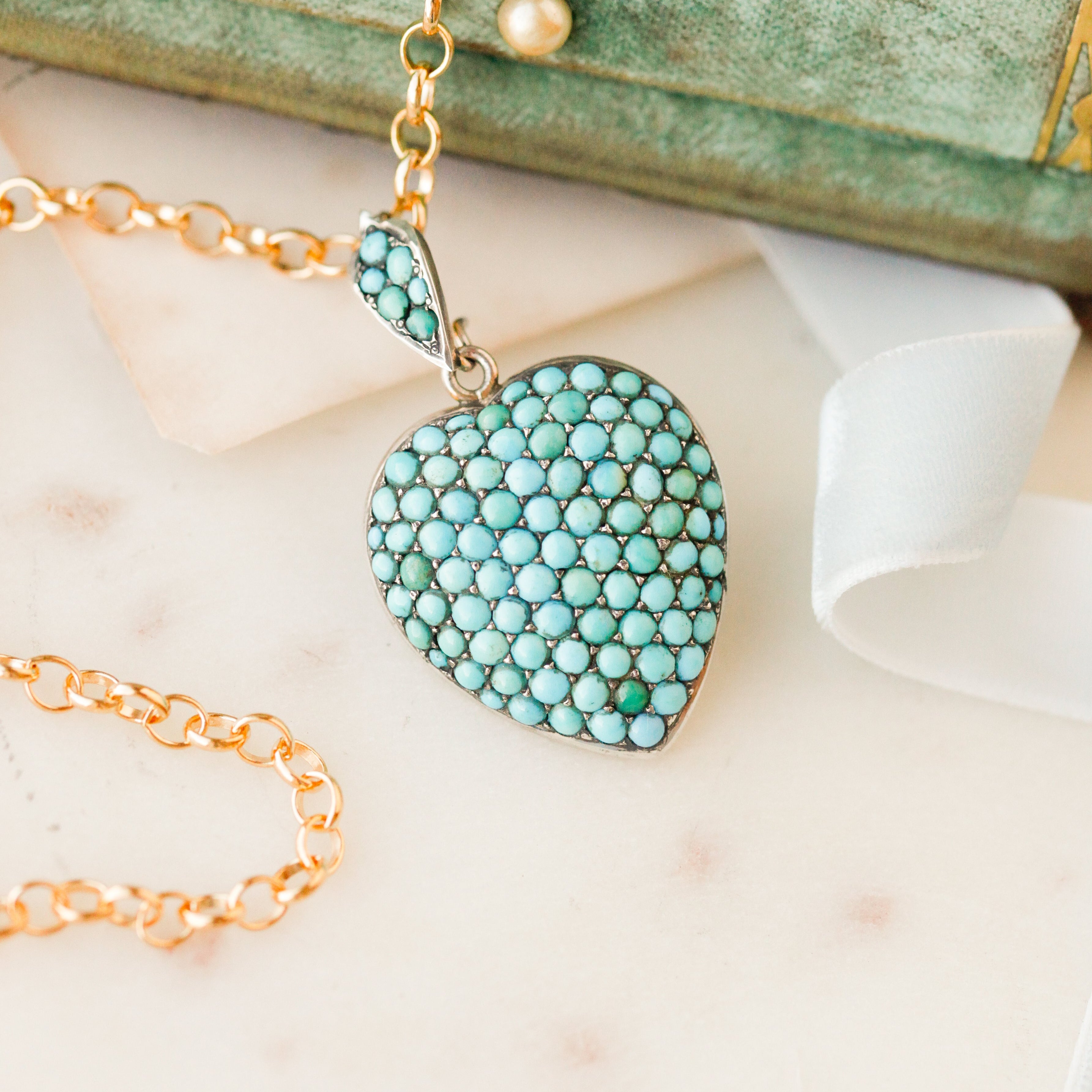 Lorrie Turquoise Heart Pendant
