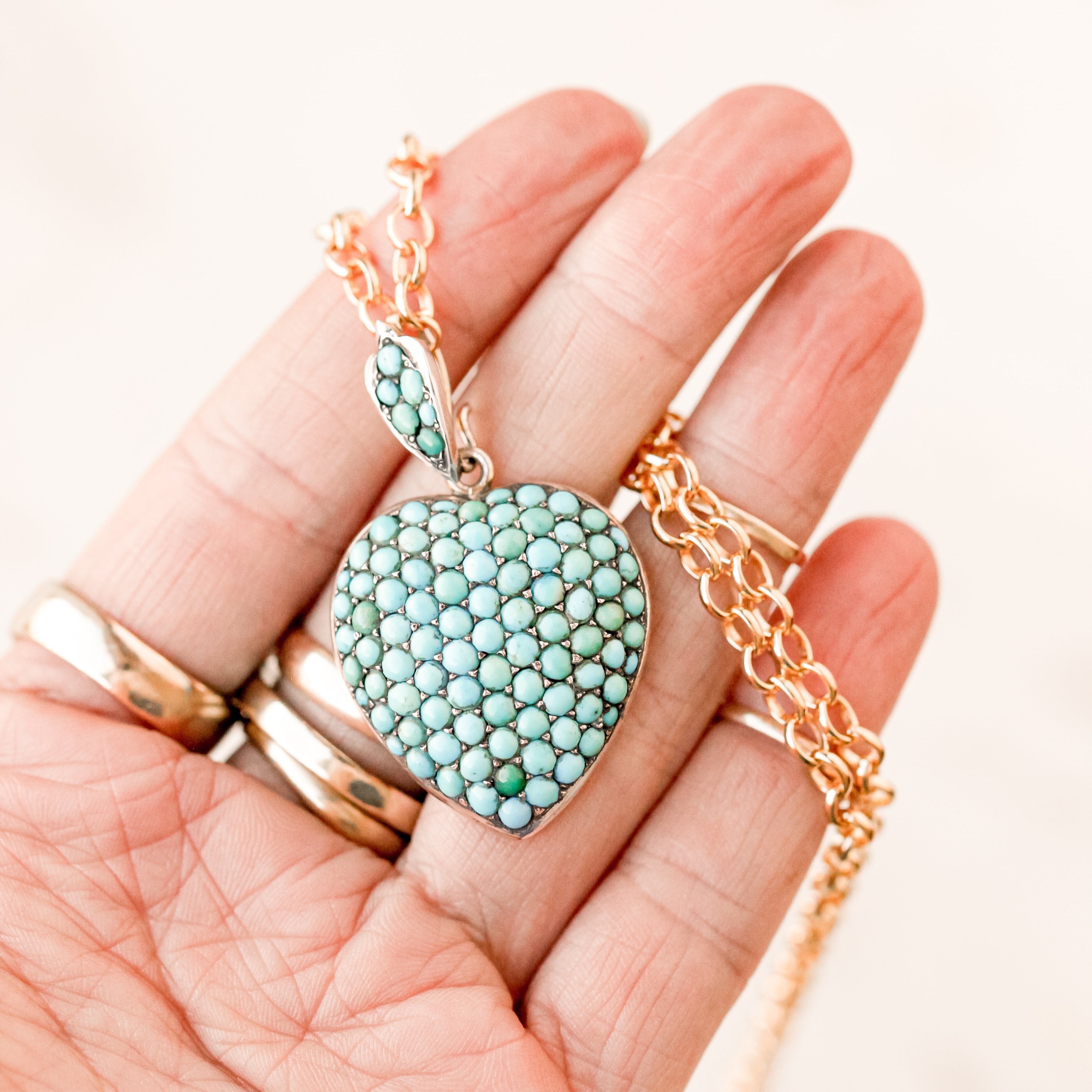 Lorrie Turquoise Heart Pendant