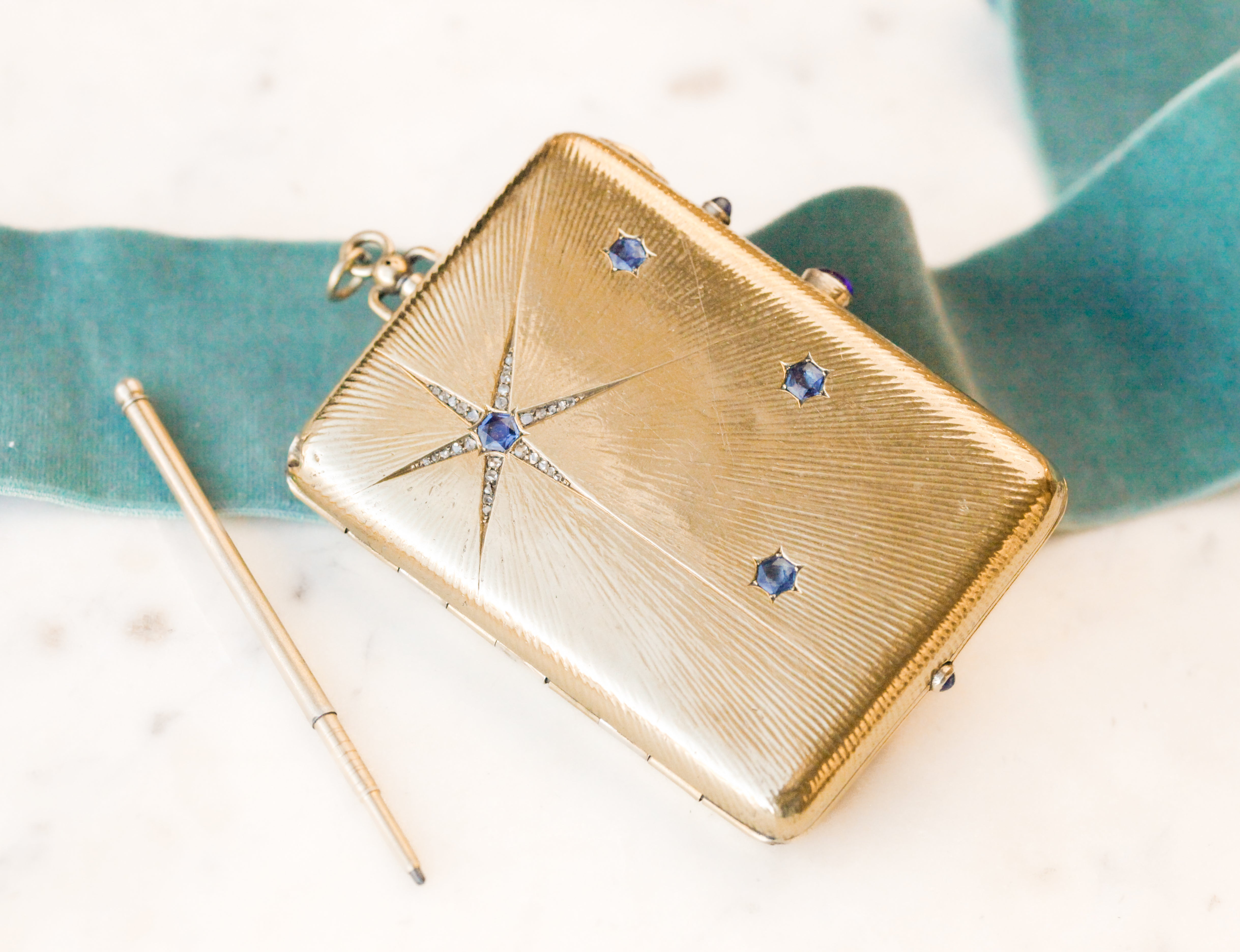 Sapphire + Diamond Deco Minaudière