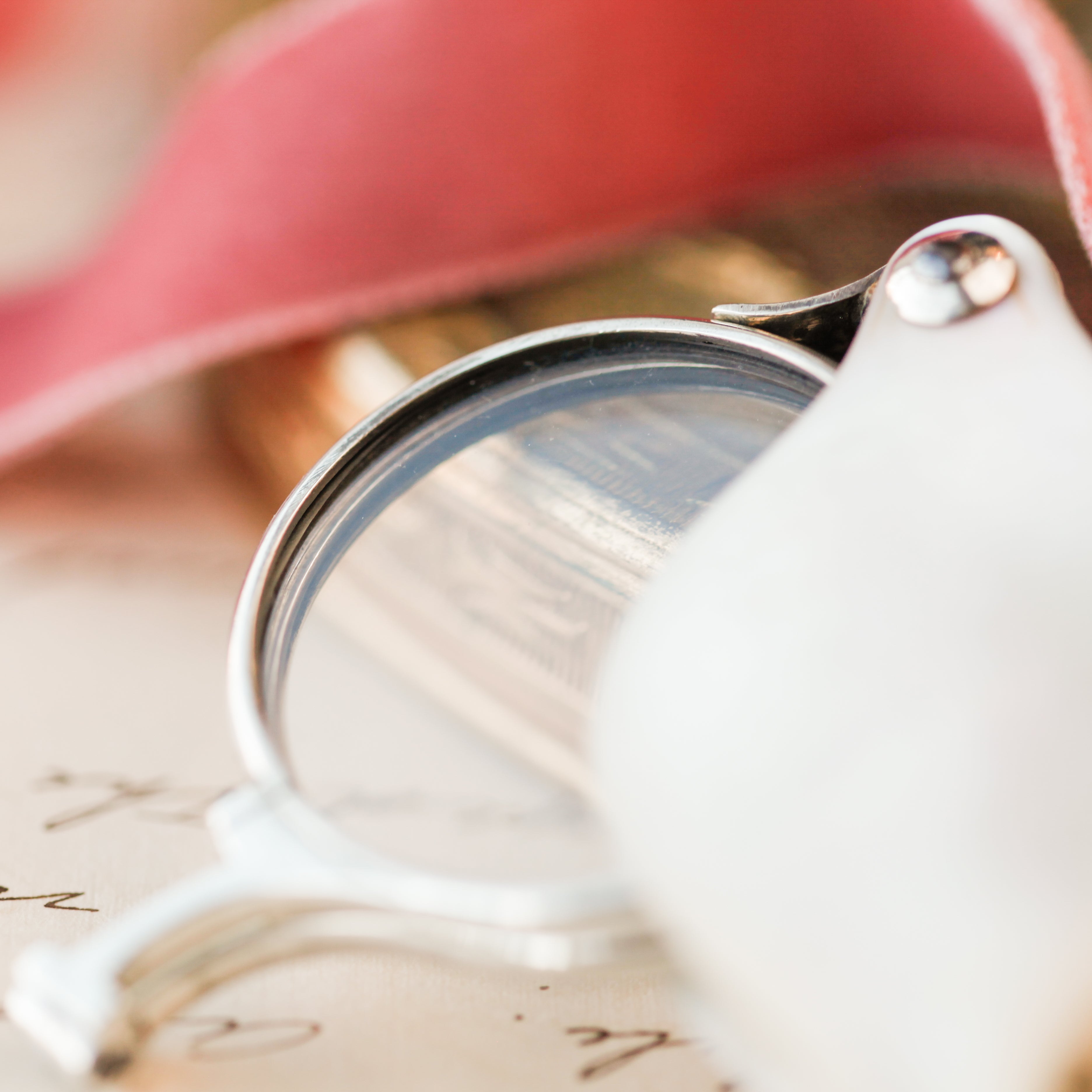 Mother of Pearl Lorgnette Glasses