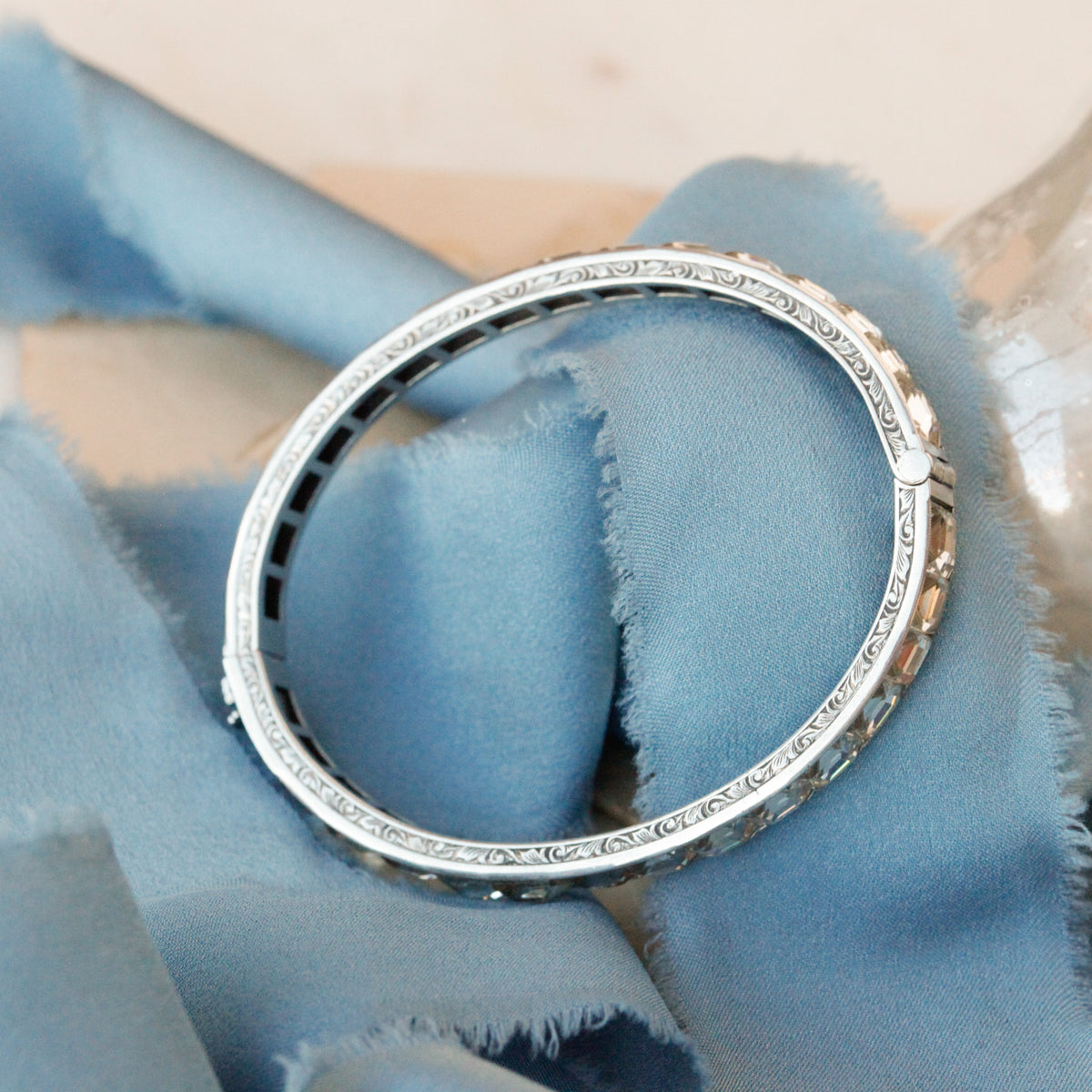 Lorris Art Deco Crystal Channel-Set Bangle