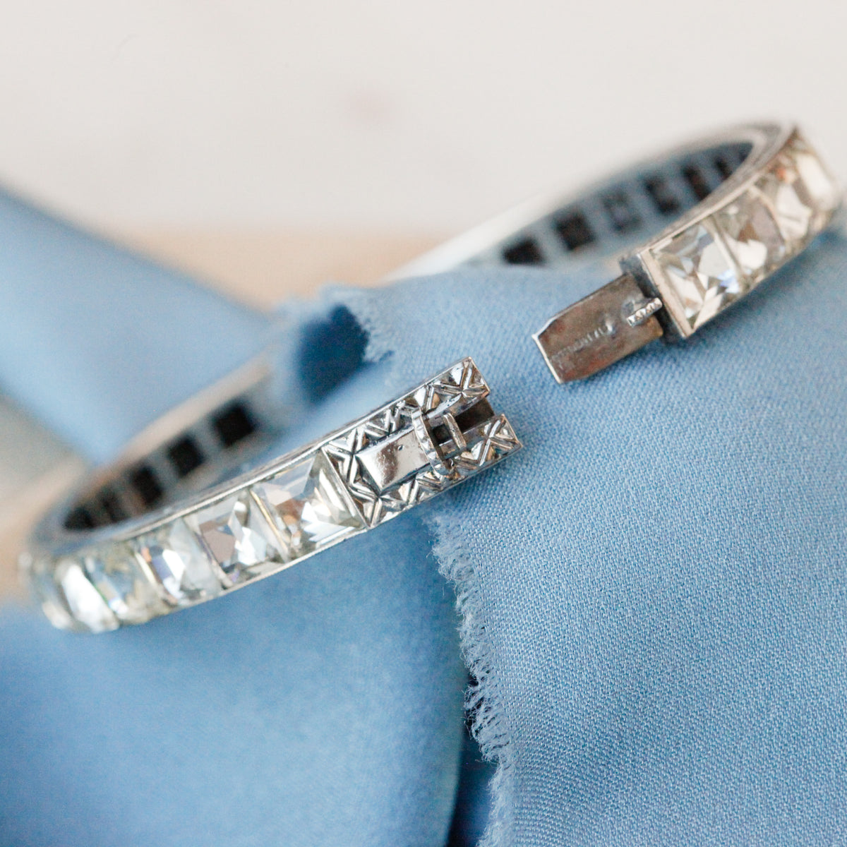 Lorris Art Deco Crystal Channel-Set Bangle