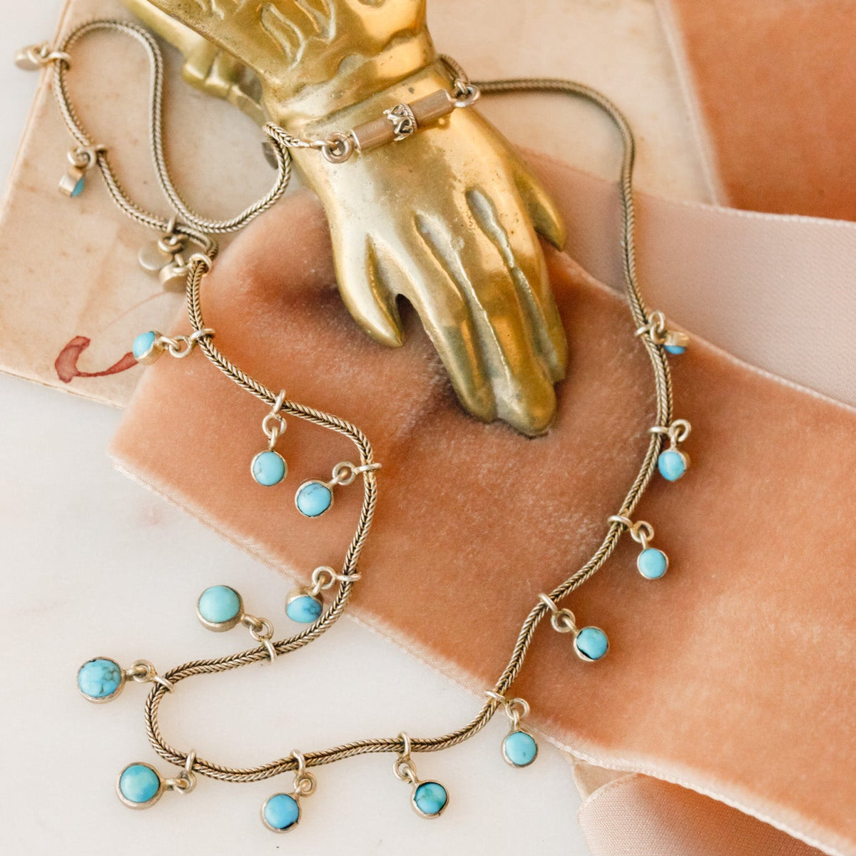 Florence Turquoise Forget-Me-Not Necklace