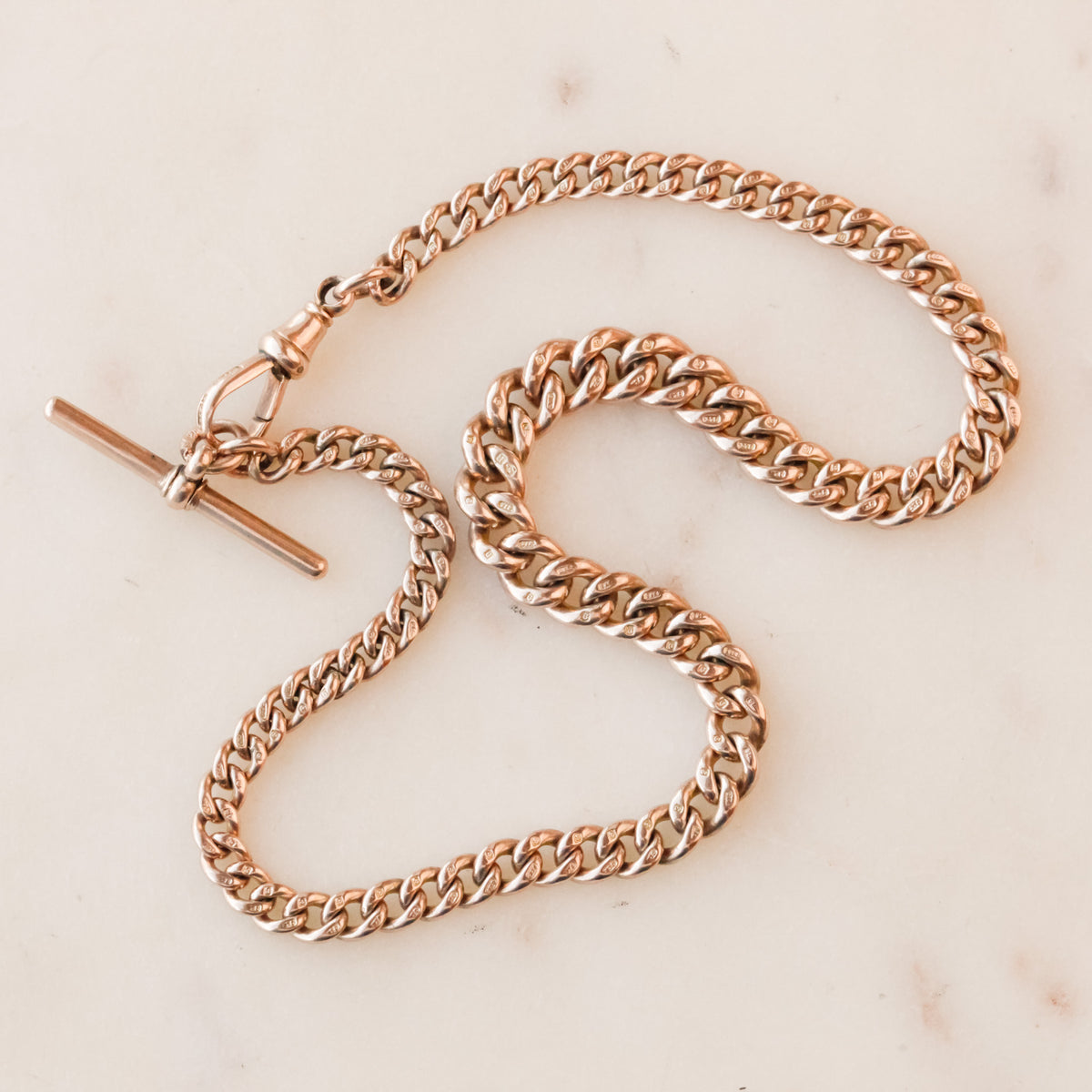 Billie 9k Gold Victorian Graduated Curb Chain