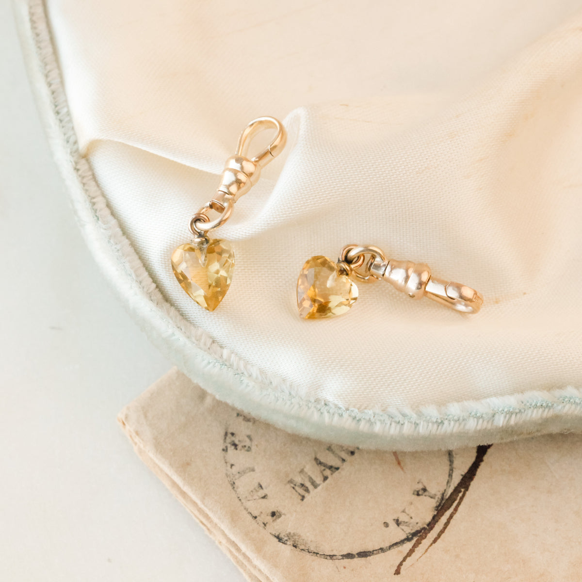 Allicent Citrine Heart Charms