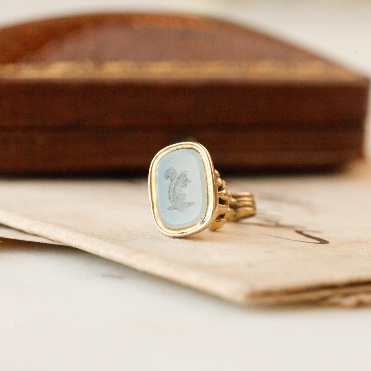 Hazel Victorian Squirrel Seal Pendant