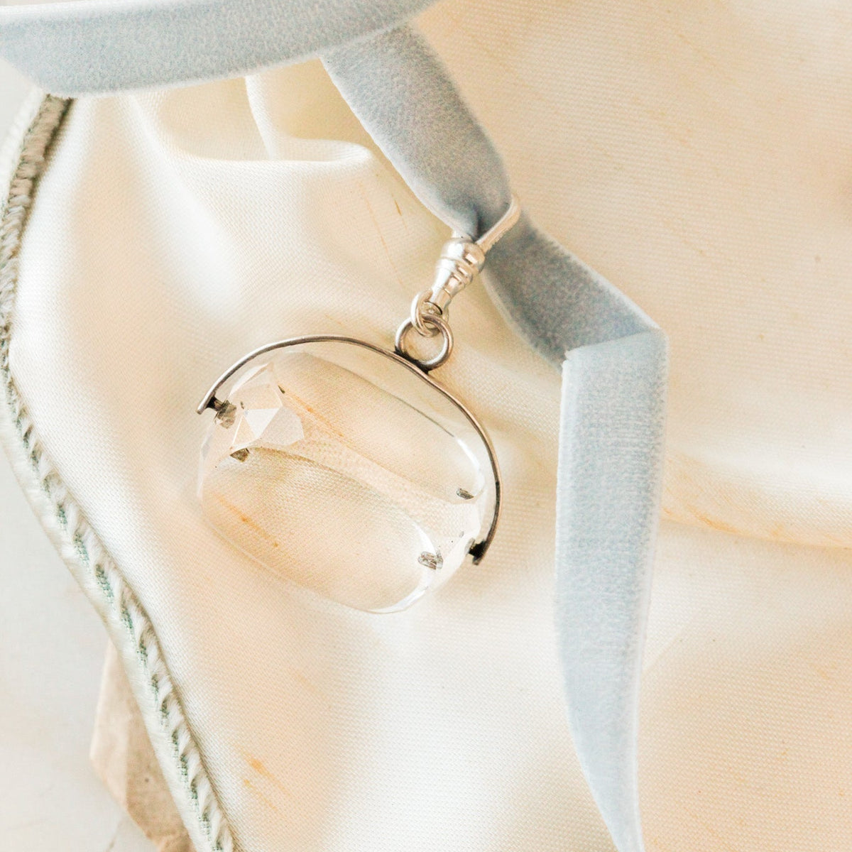 Art Deco Rock Crystal Spinner Pendant
