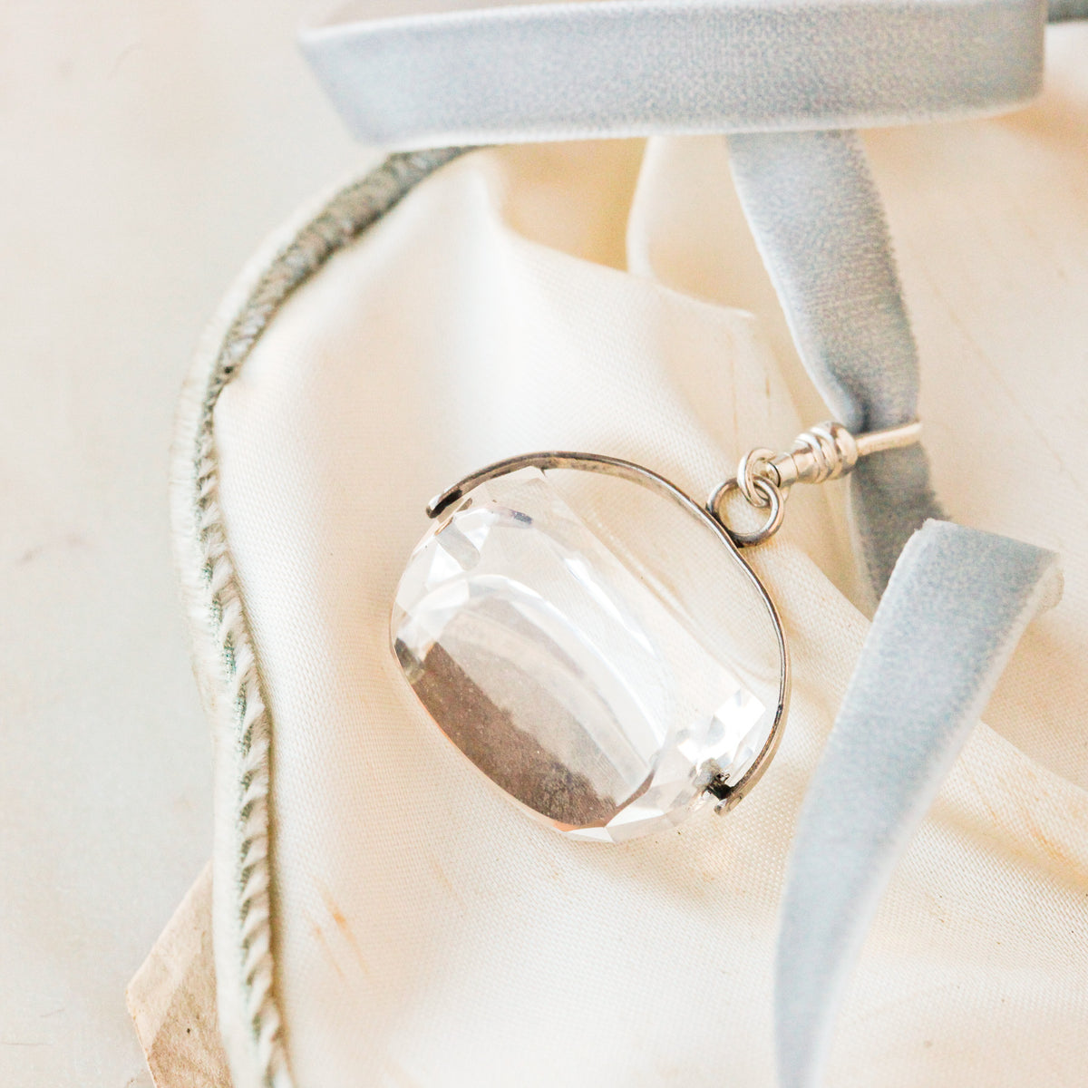 Art Deco Rock Crystal Spinner Pendant