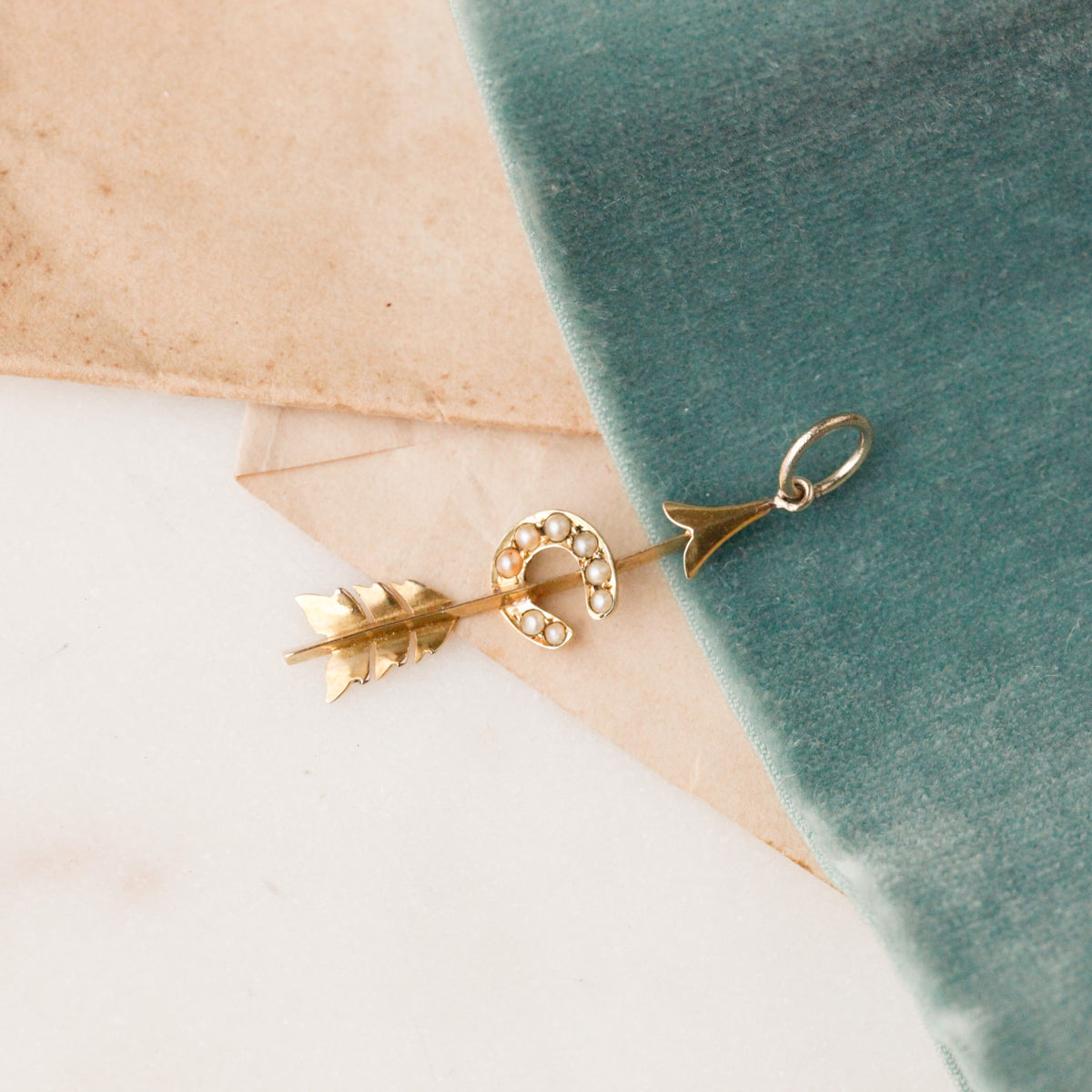 Adelaide Pearl Lover's Arrow Pendant
