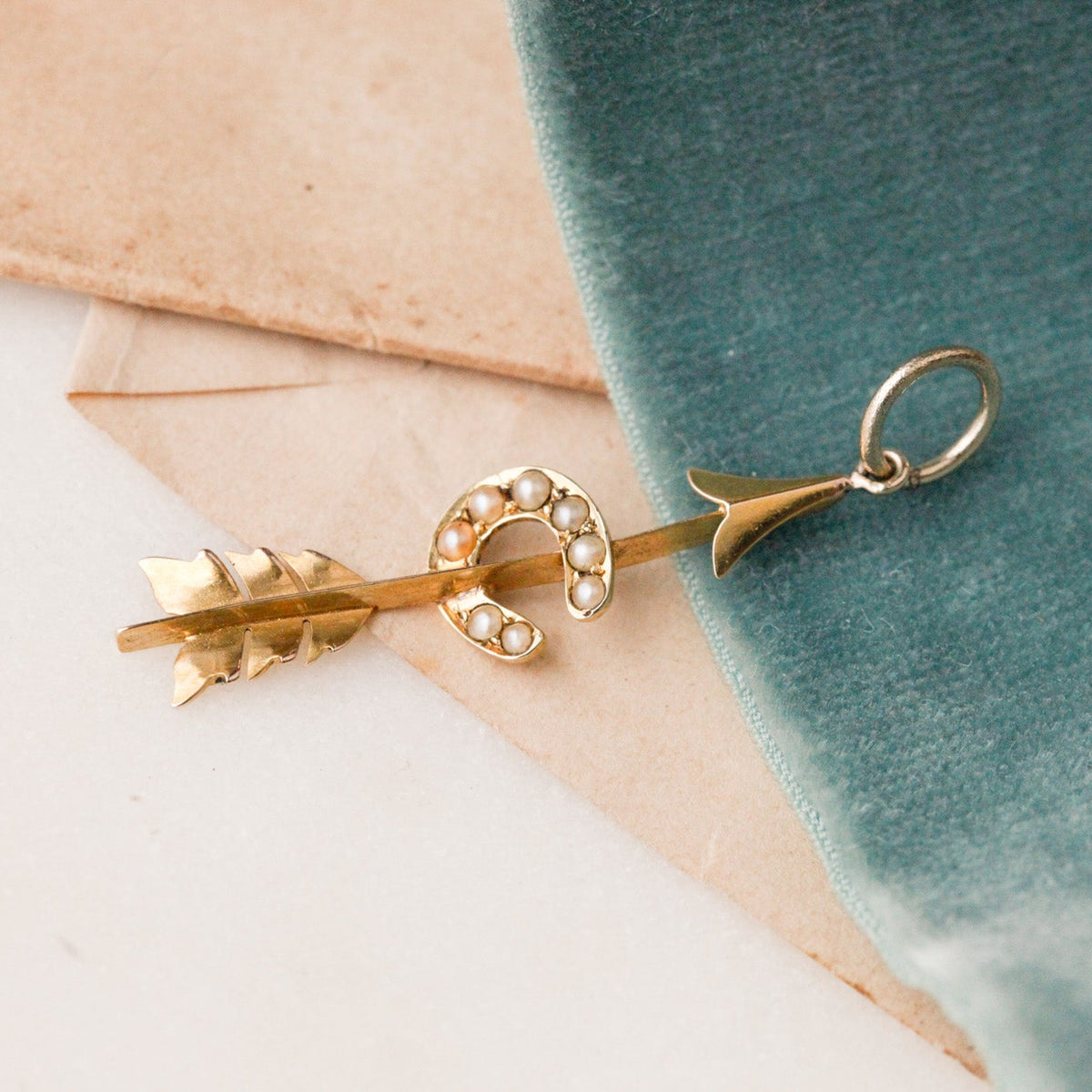 Adelaide Pearl Lover's Arrow Pendant