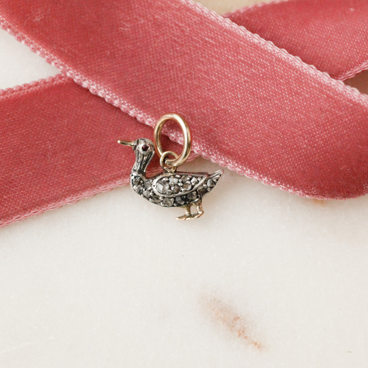 Margot Victorian Diamond Duck Charm