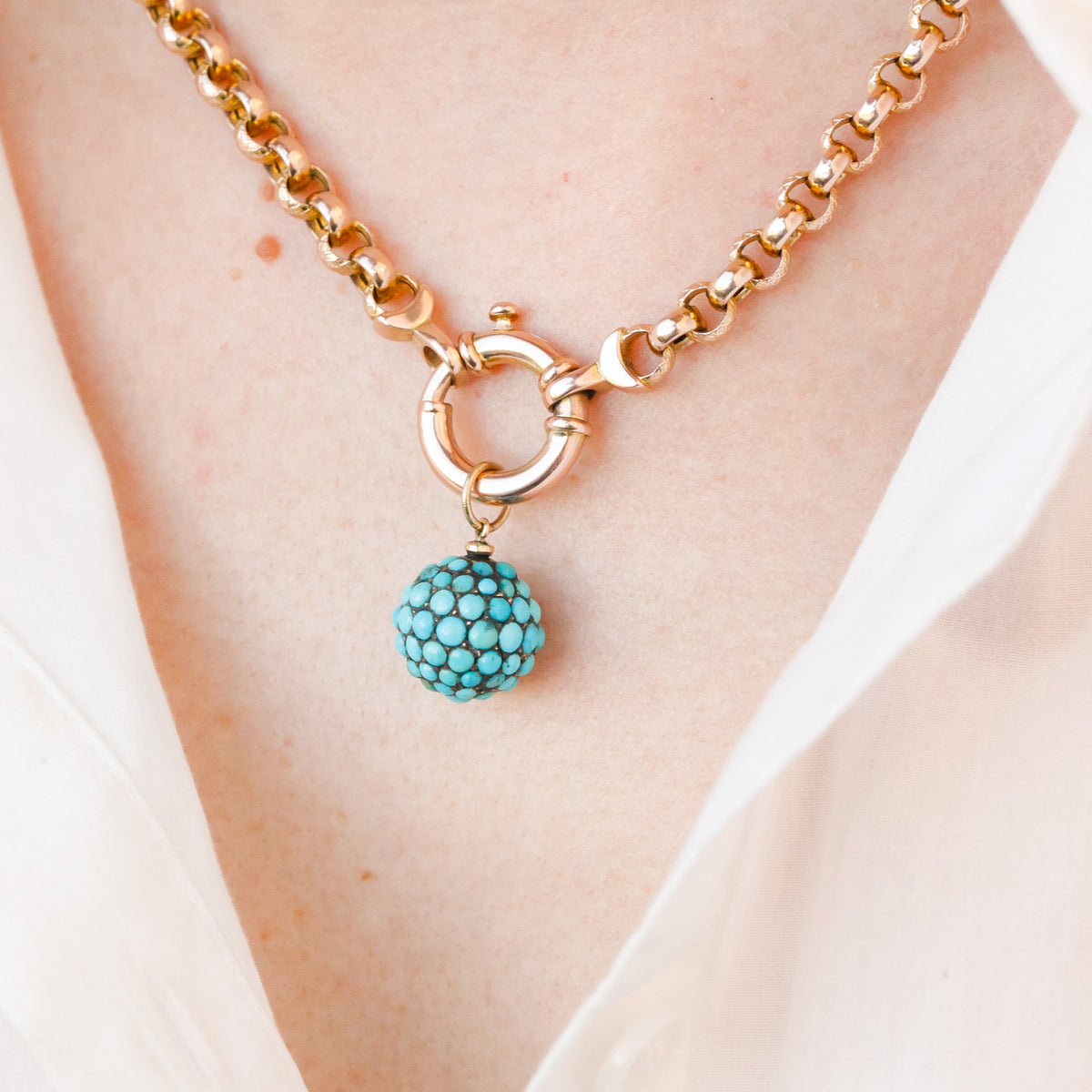 Daphne Victorian Turquoise Pendant