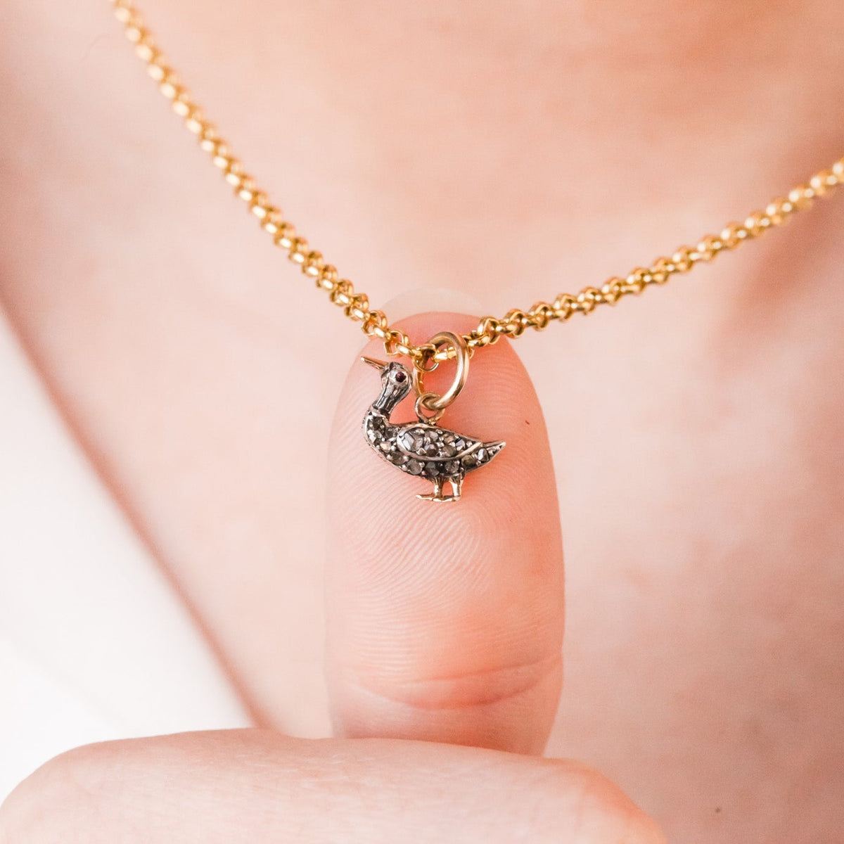 Margot Victorian Diamond Duck Charm