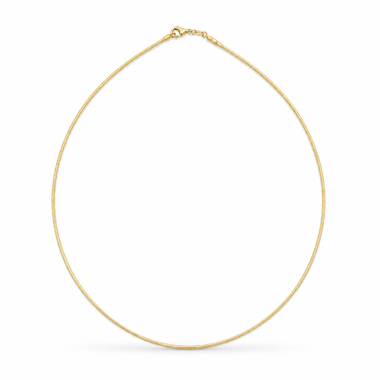Classic Small Gold Omega Necklace