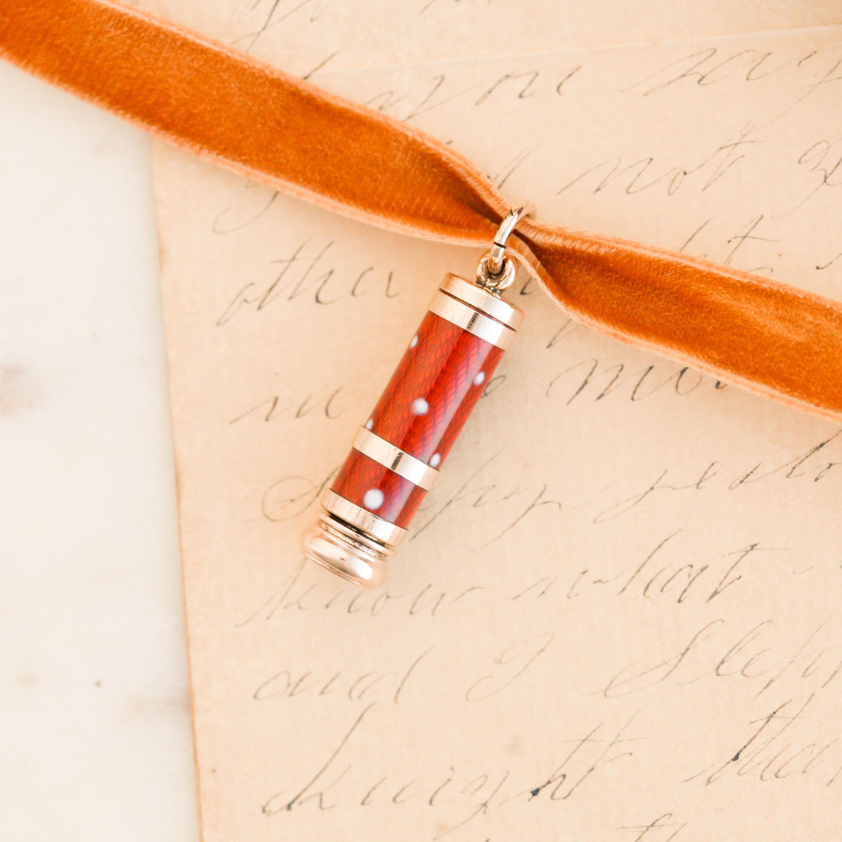 Victorian Enameled Pencil Pendant