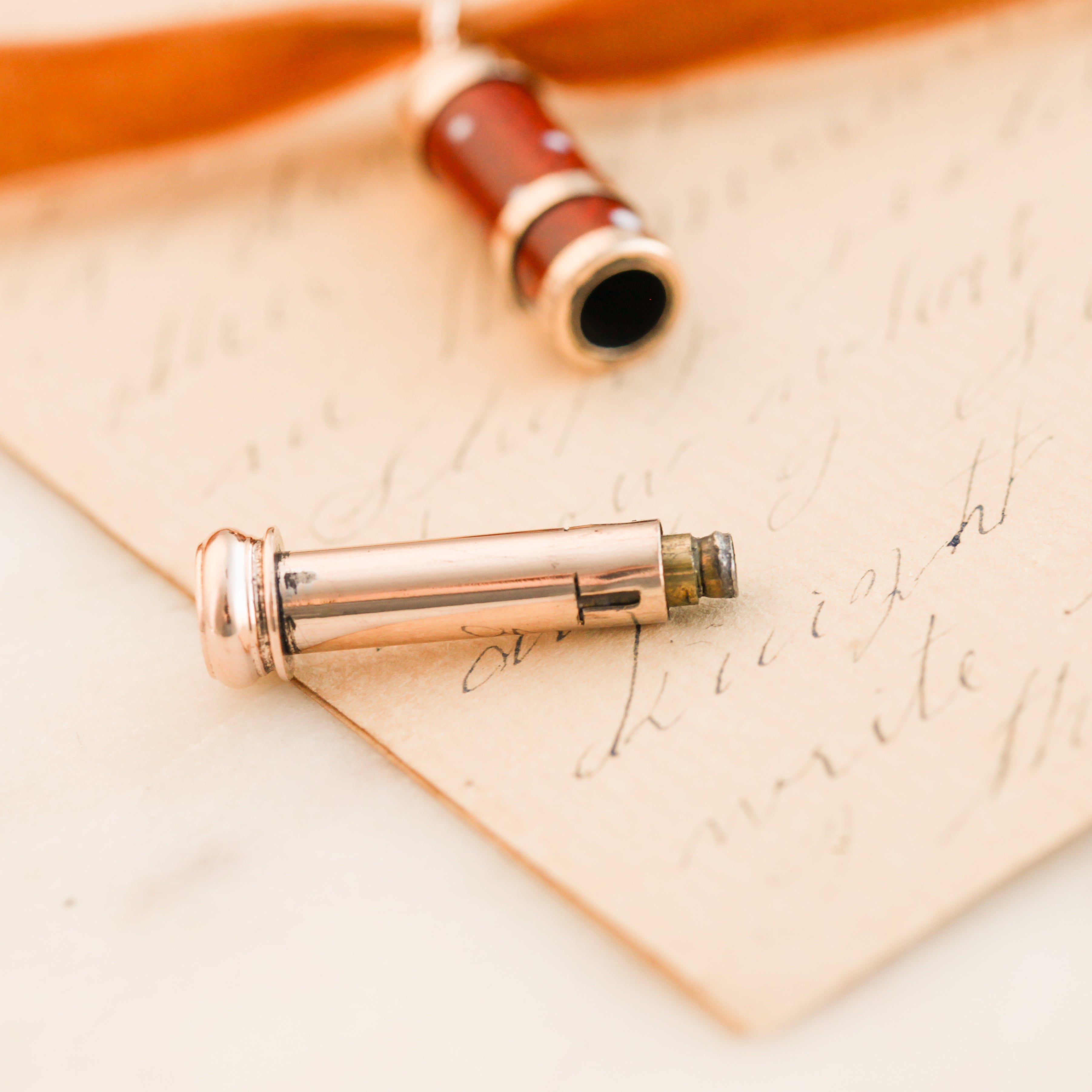 Victorian Enameled Pencil Pendant