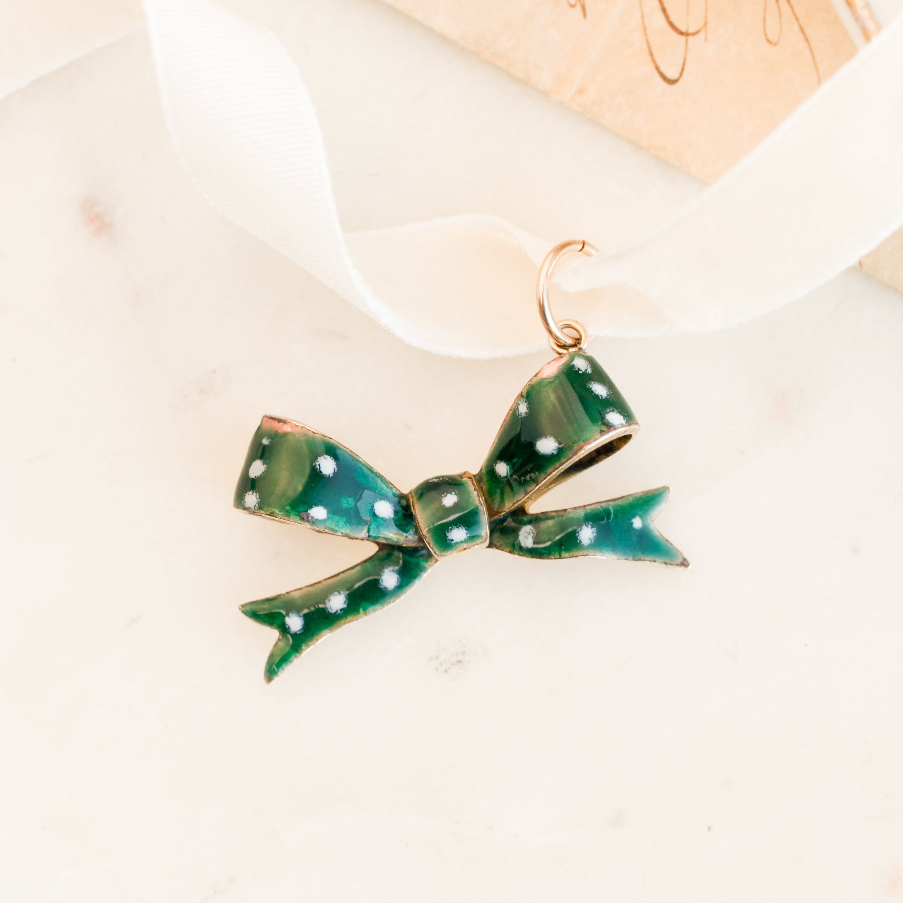 Elise Enameled Bow Charm