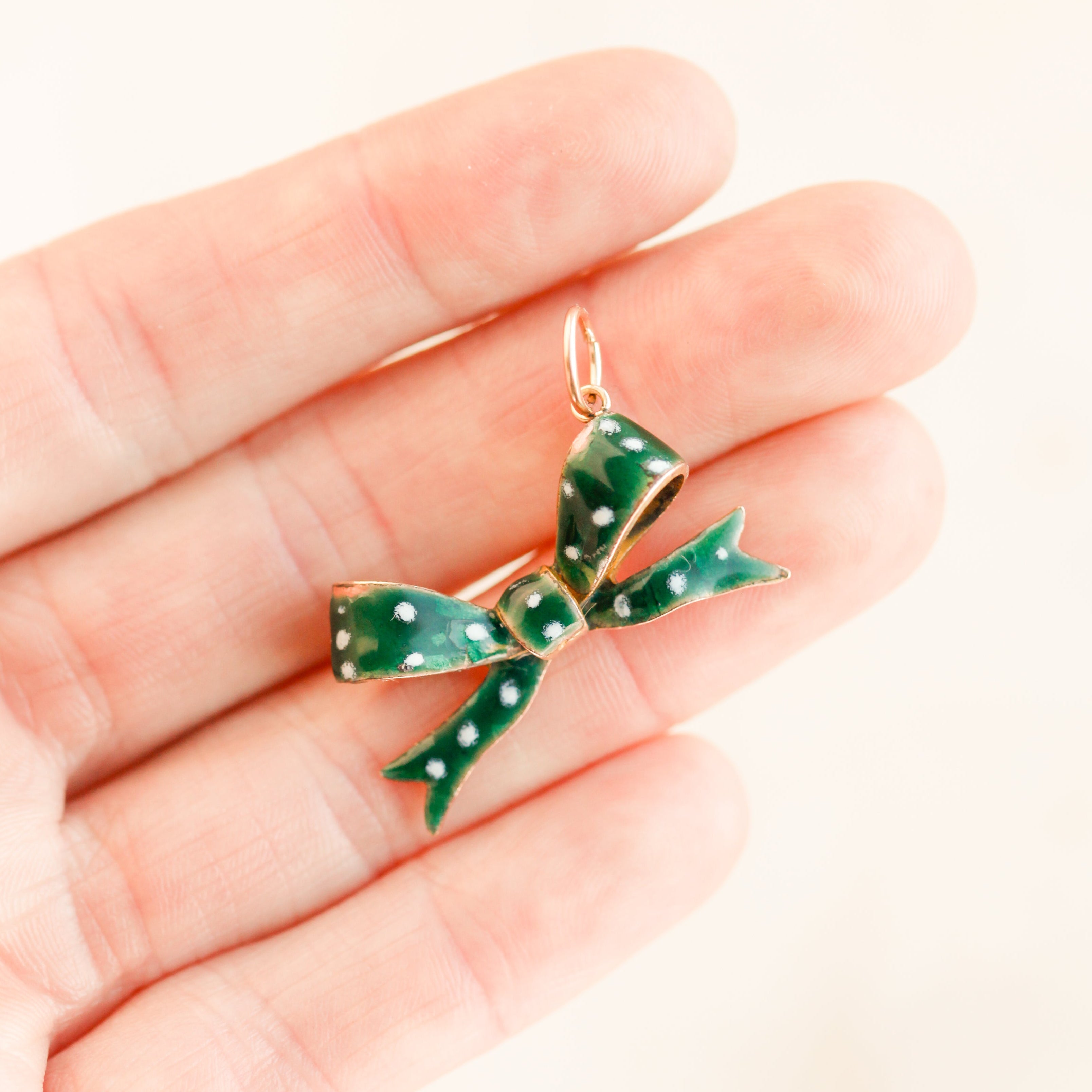 Elise Enameled Bow Charm
