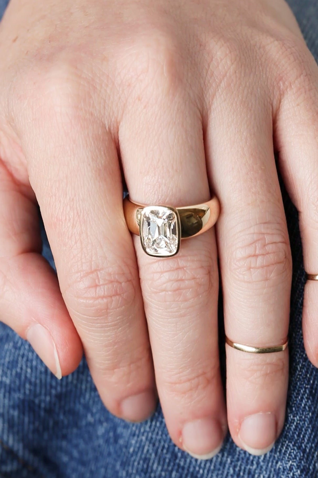 Antique Cushion Cut Diamond in Empire Setting