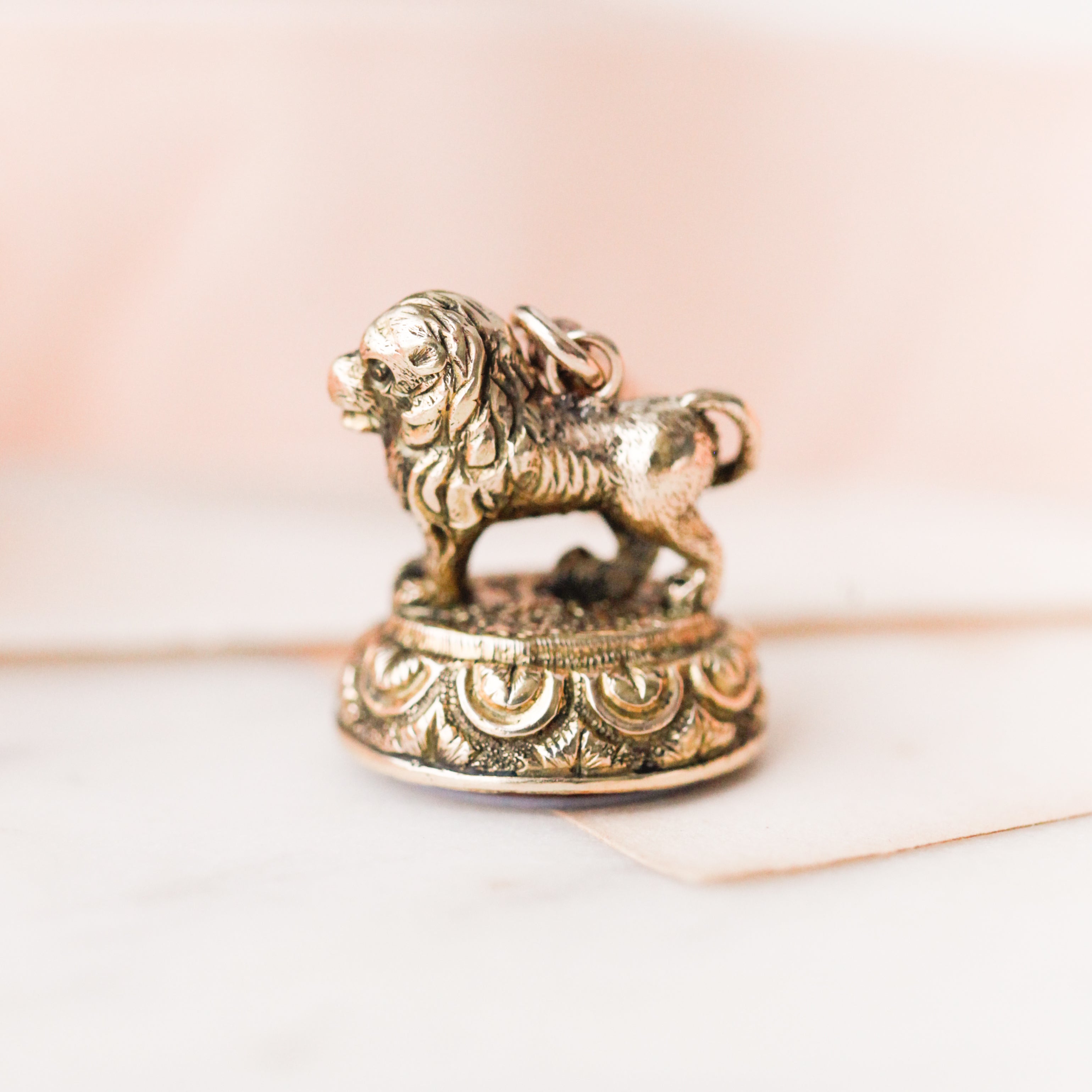 Victorian Lion Agate Fob