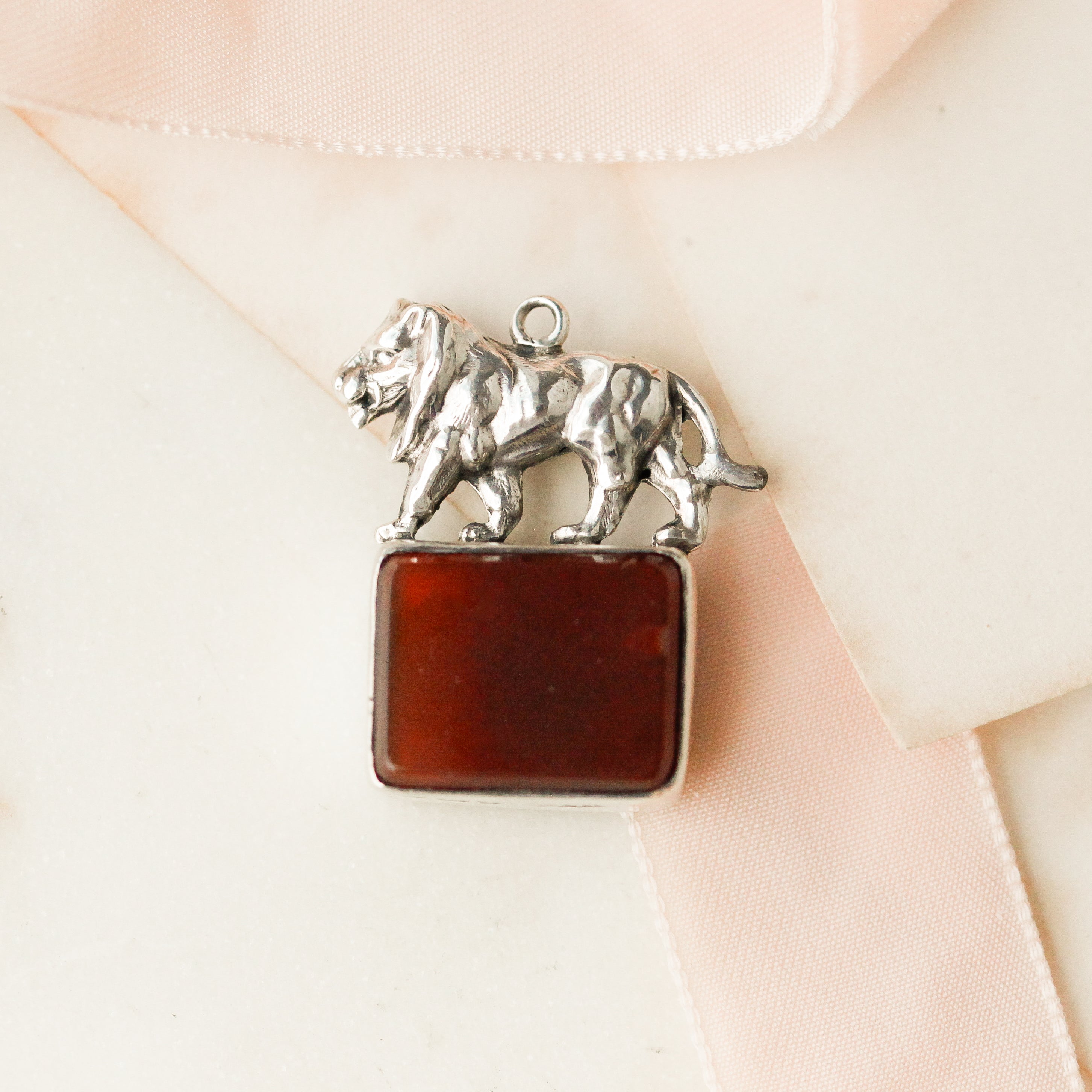 Custom Gilt Lion Bloodstone Fobs