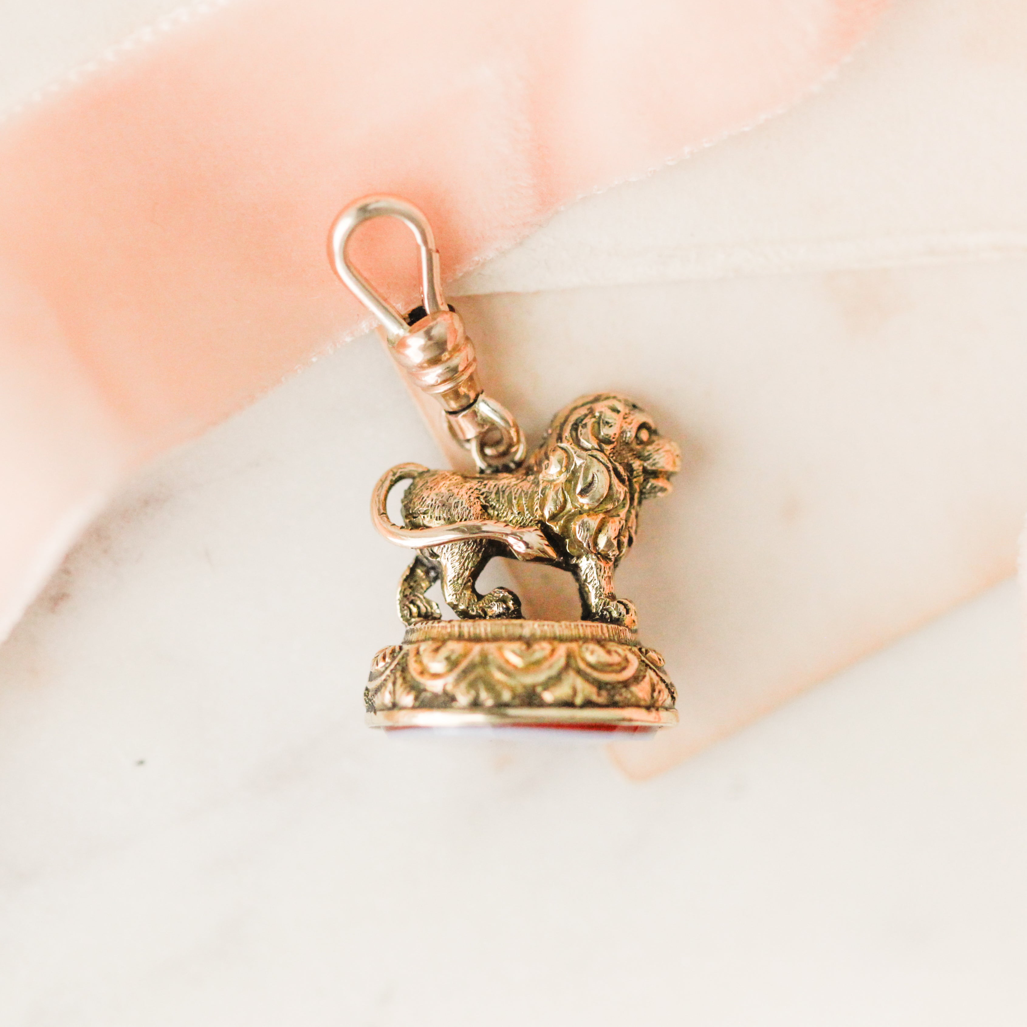 Victorian Lion Agate Fob