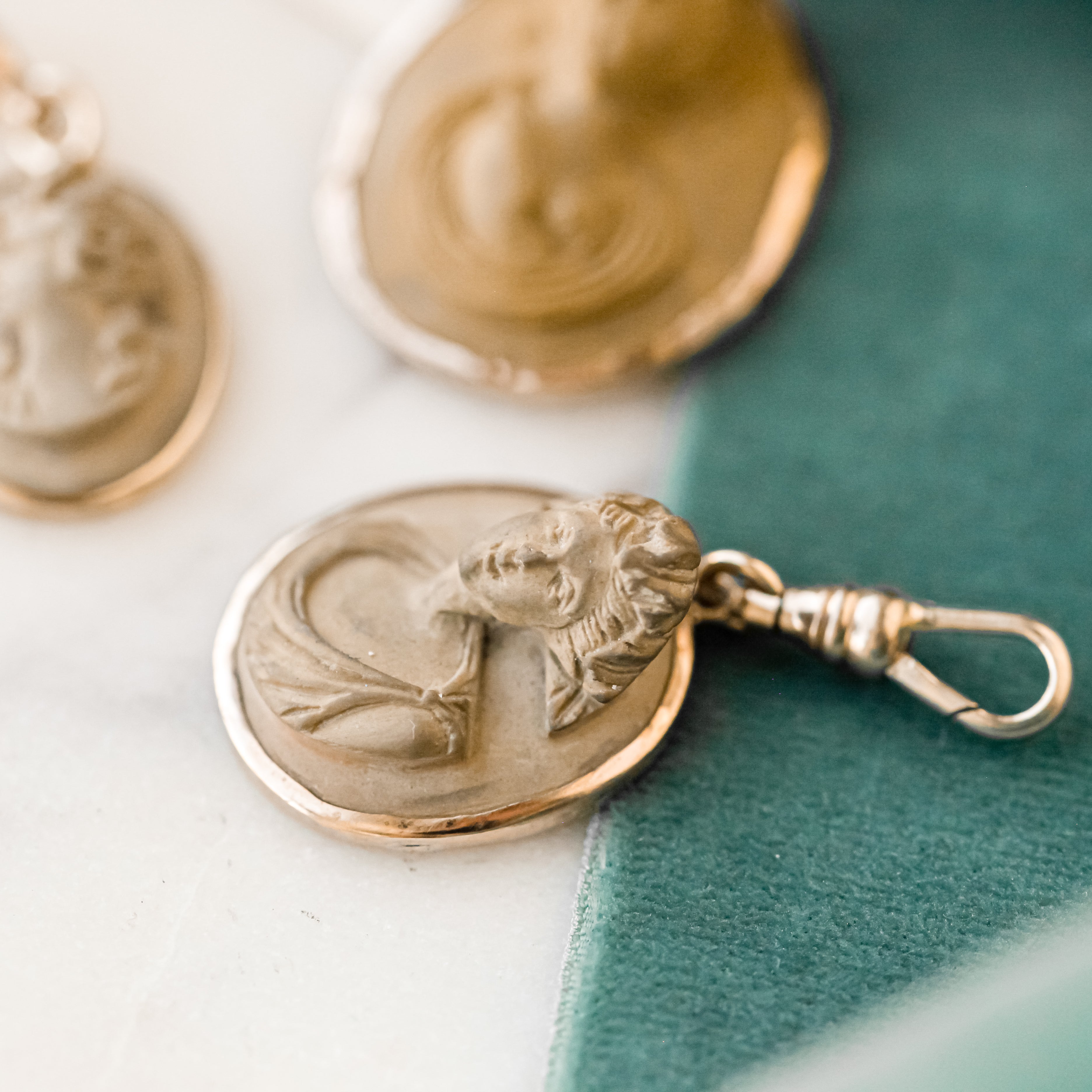 Lava Cameo Charms
