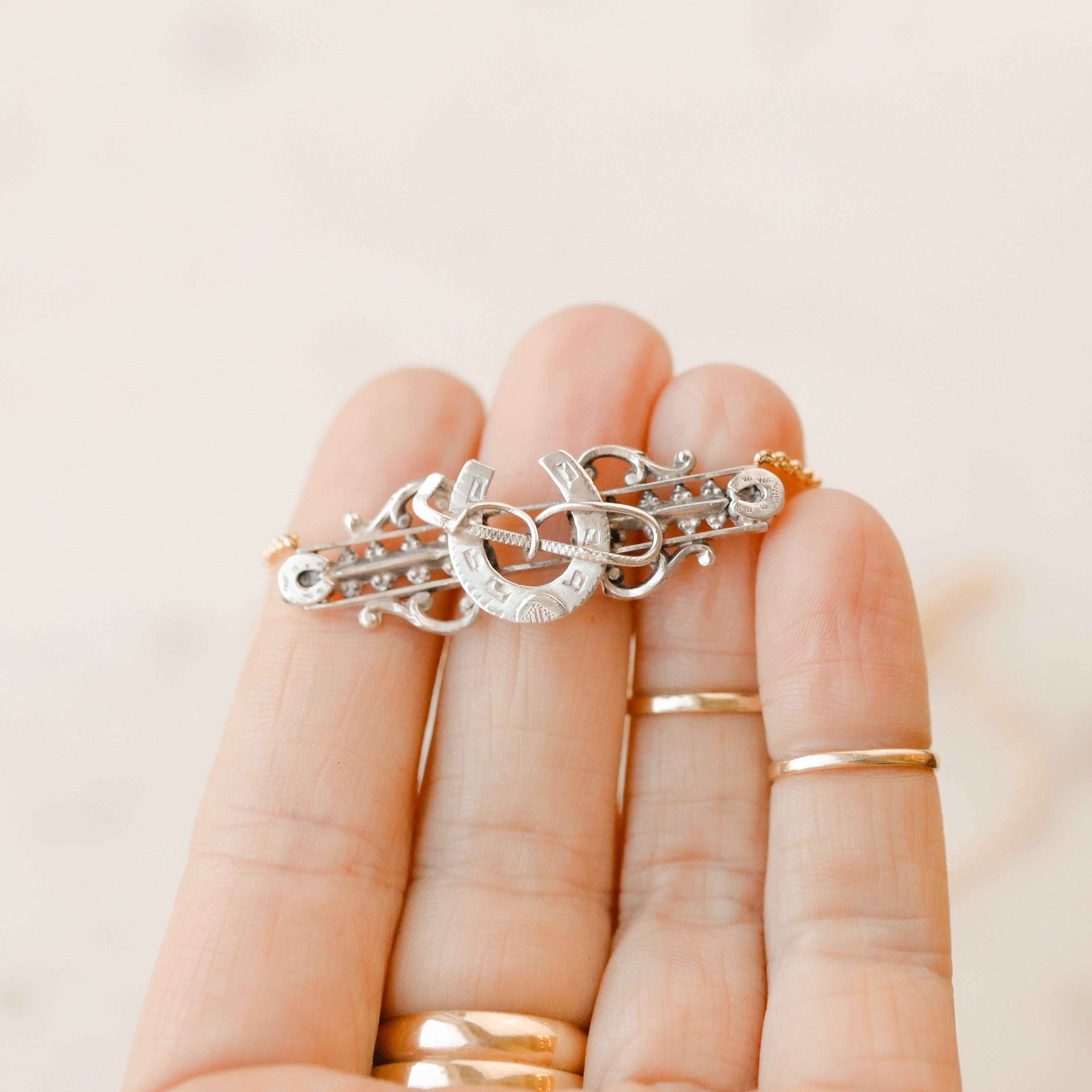 Lucky Sterling Horseshoe Pendant