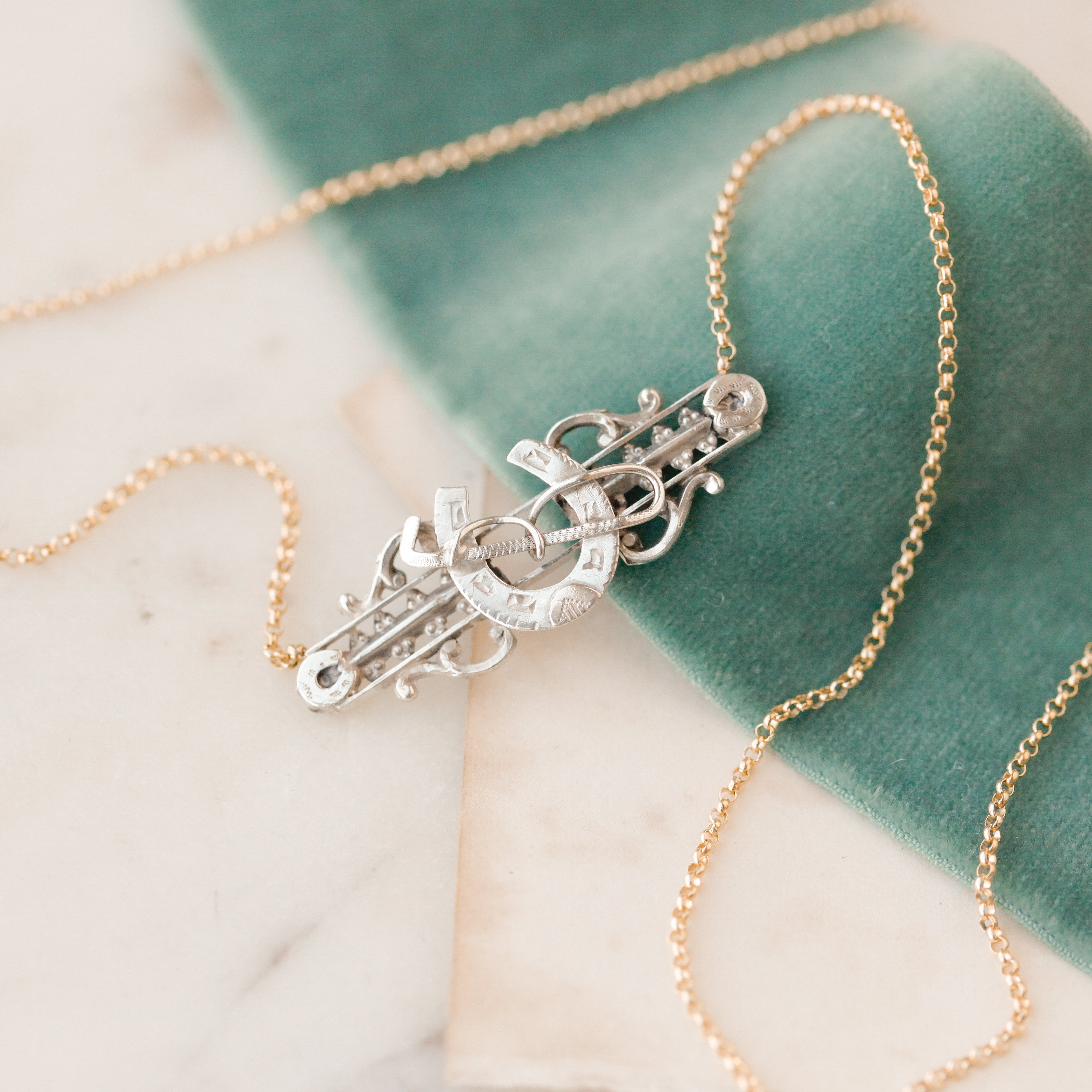 Lucky Sterling Horseshoe Pendant
