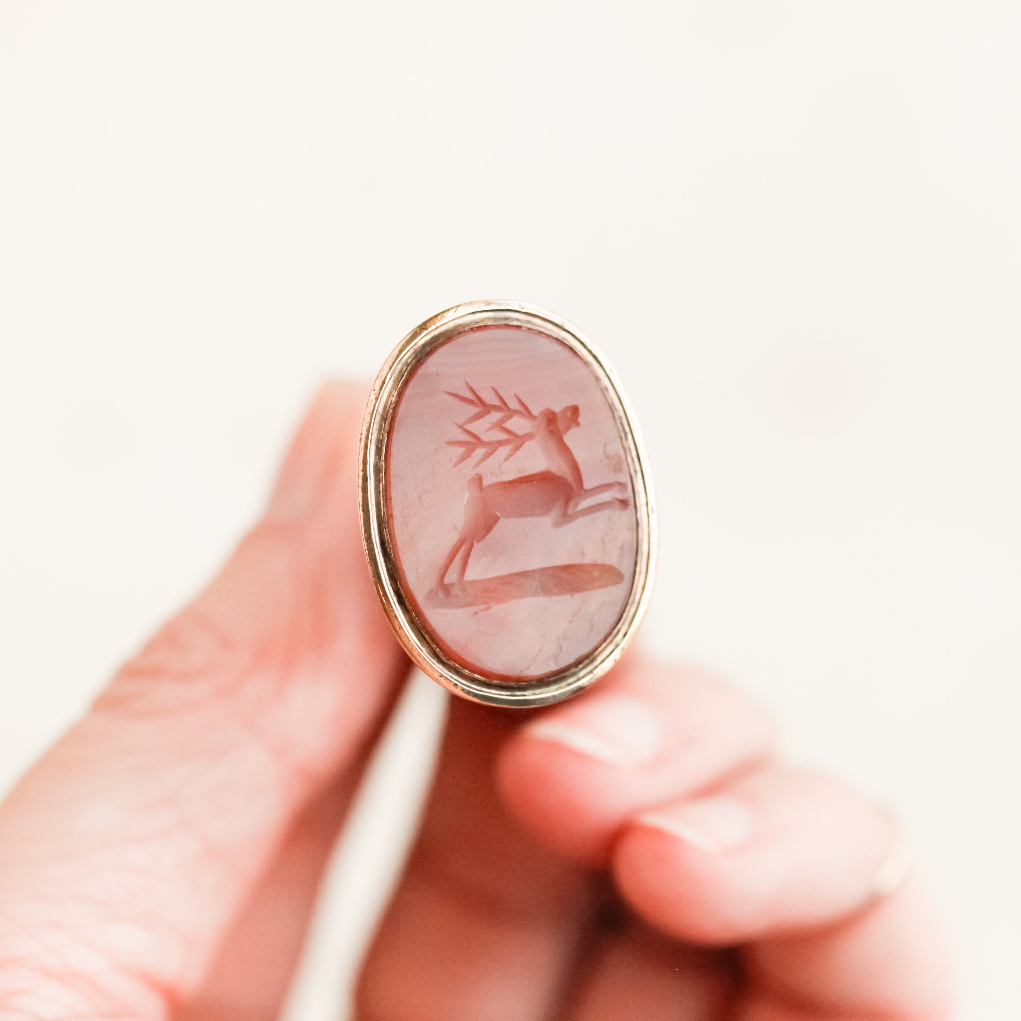 Deer Carnelian Pendant