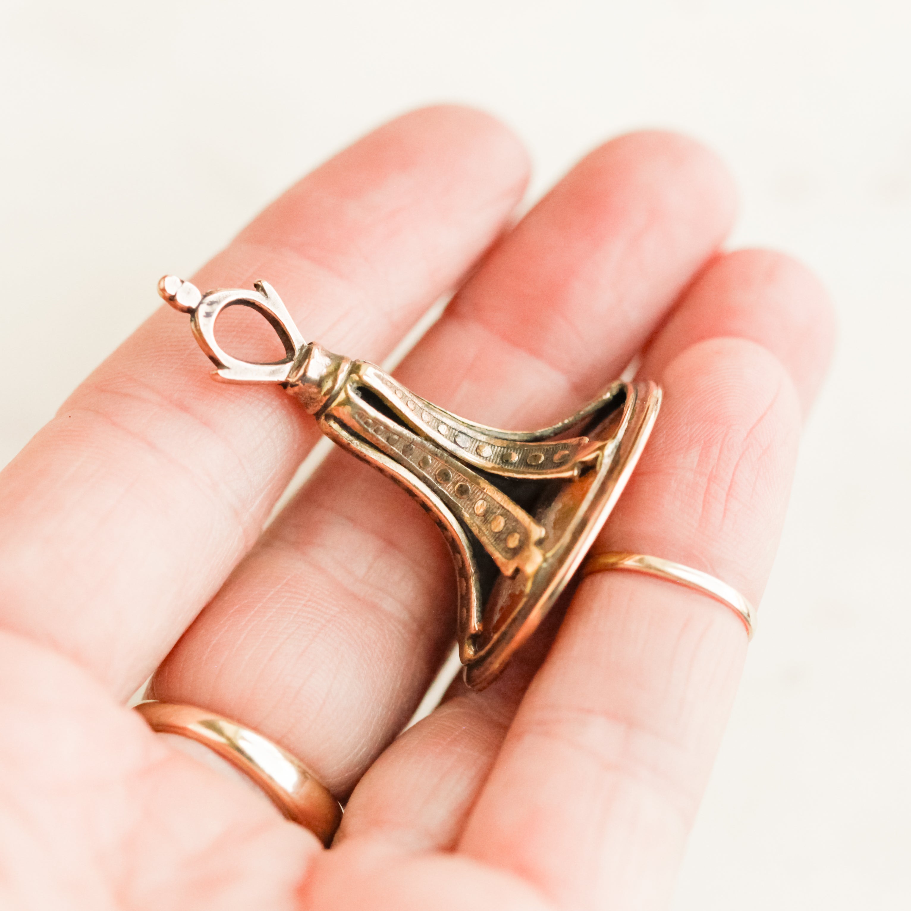 Bow + Arrow Carnelian Fob Pendant