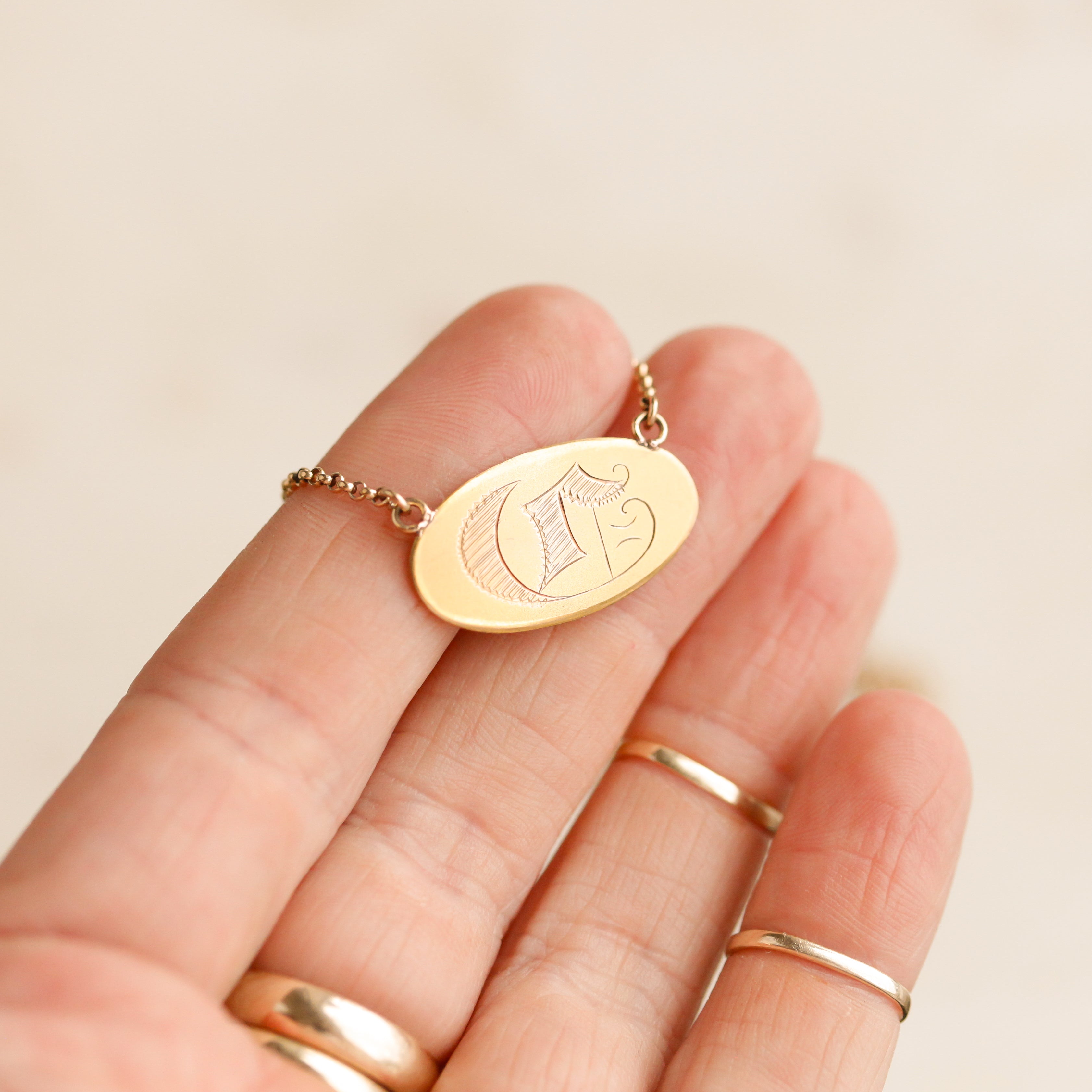 "G" Victorian Pendant