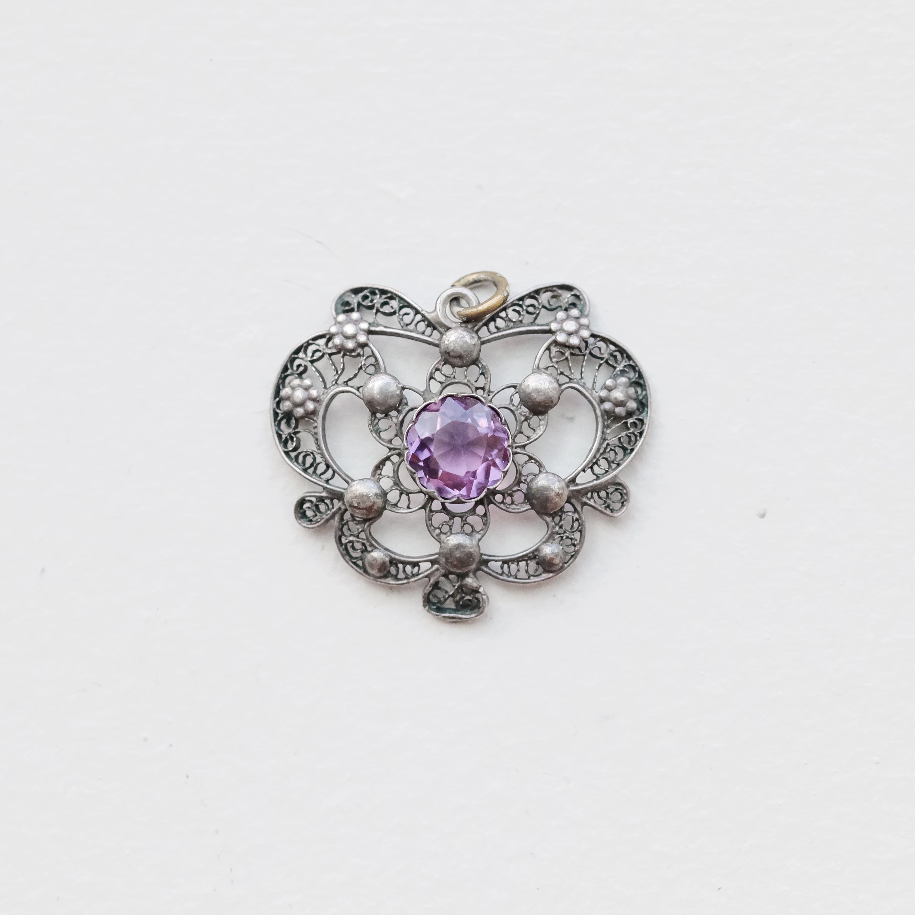 Edwardian Purple Stone Pendant