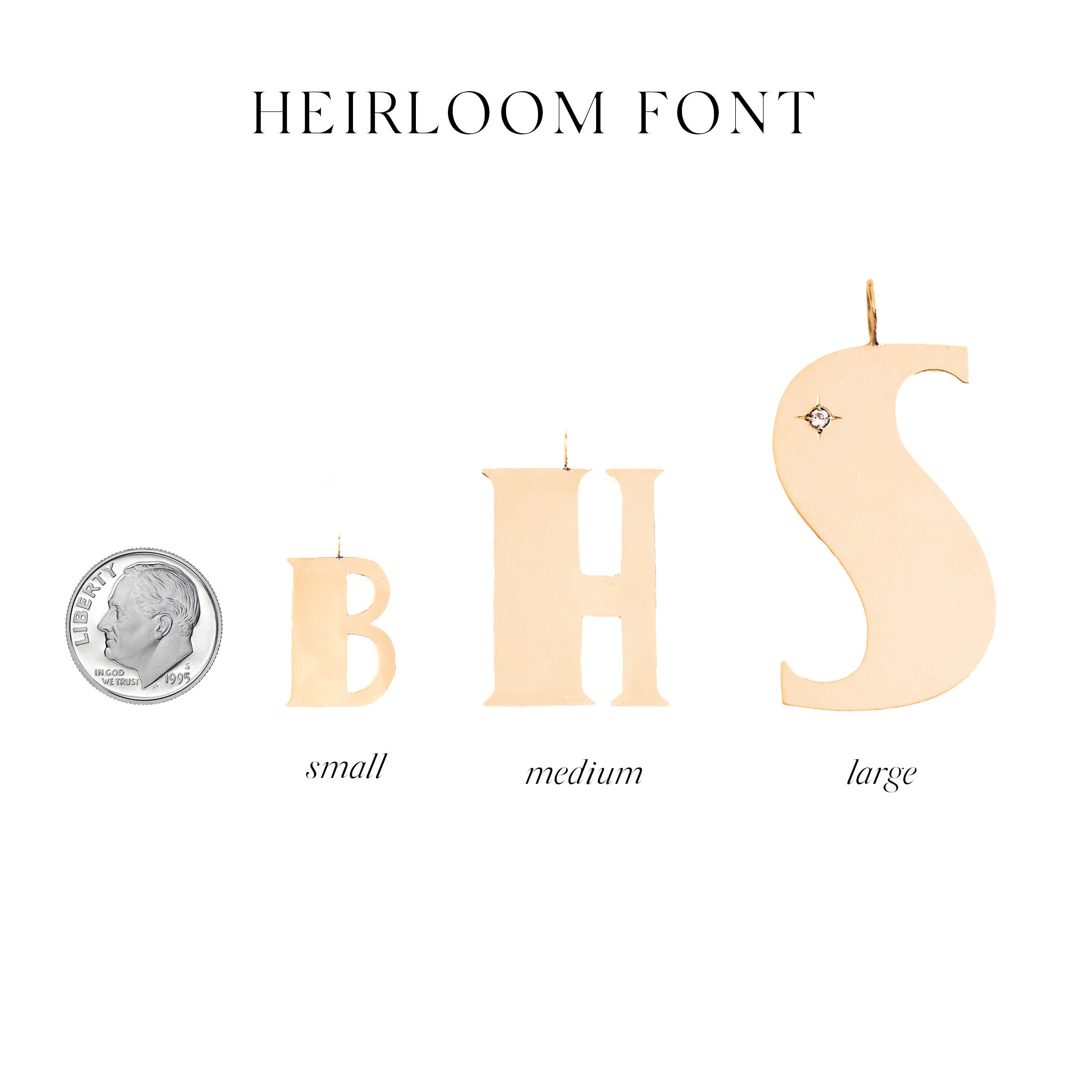 Original Heirloom Gold Letter Charms