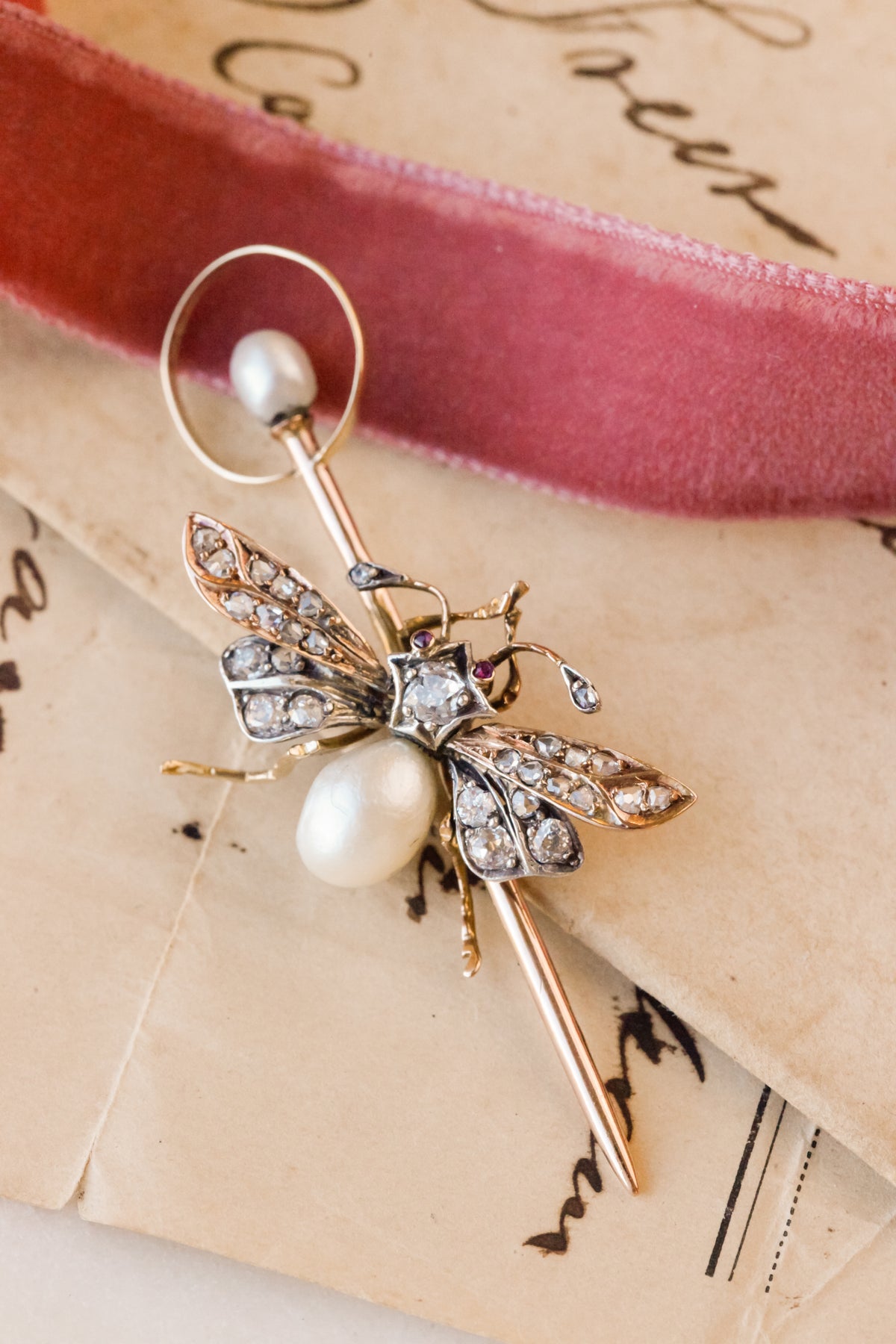 Idgie Victorian Diamond Insect Pendant