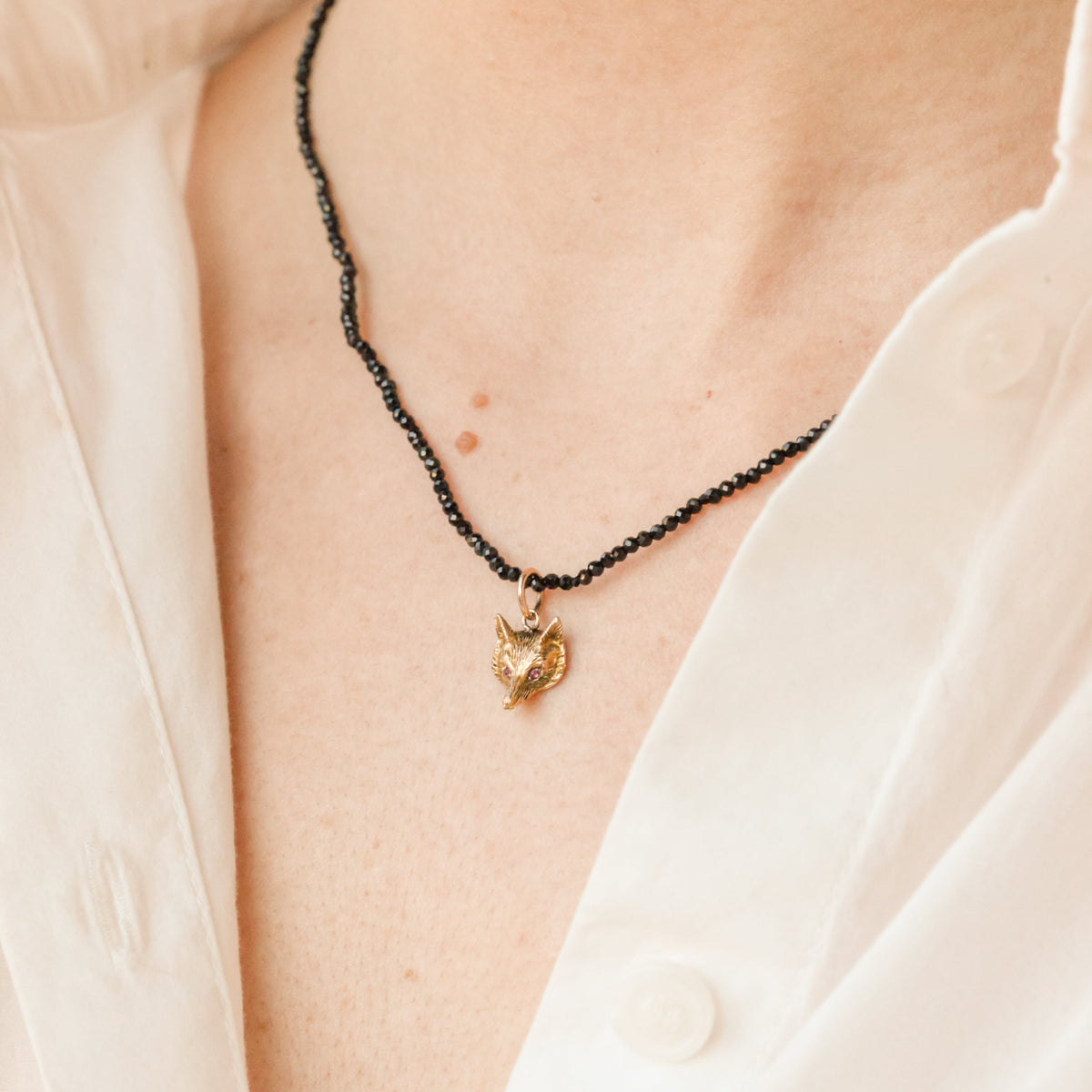 Bella Strand Necklace with Antique 9k Gold Clasp