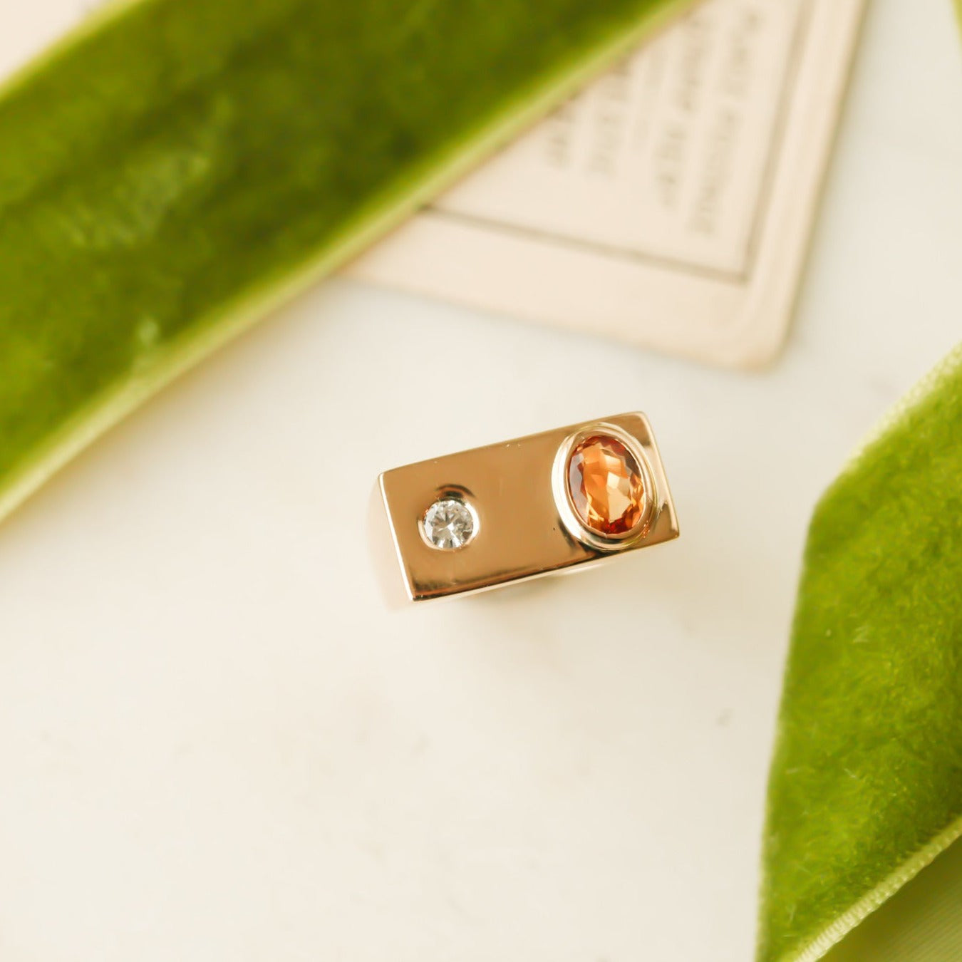 Goodwin Citrine + Diamond Signet