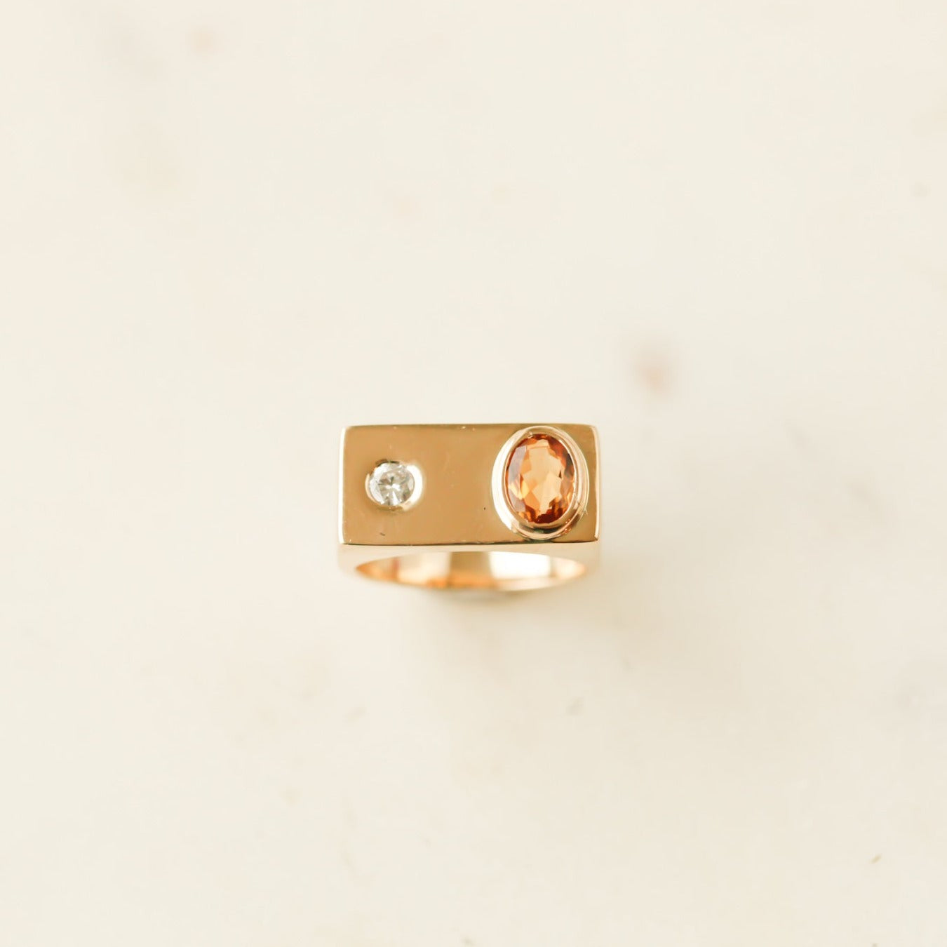 Goodwin Citrine + Diamond Signet