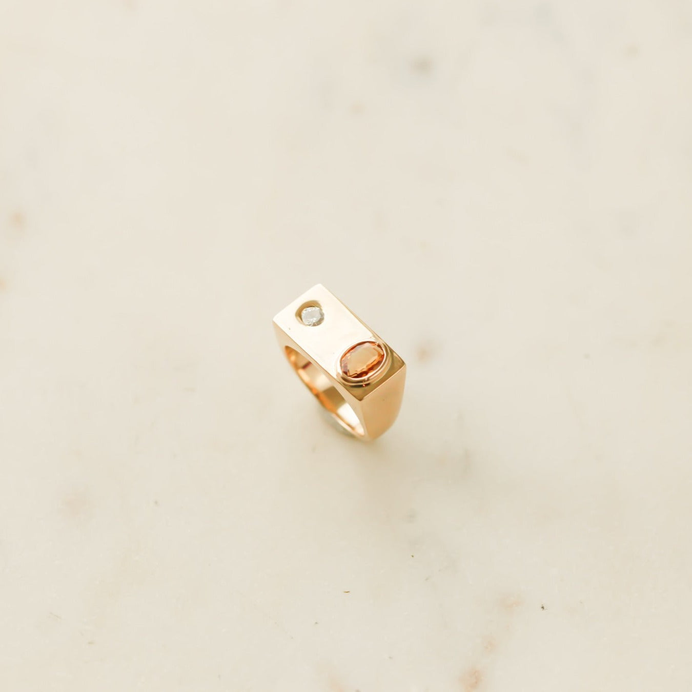 Goodwin Citrine + Diamond Signet