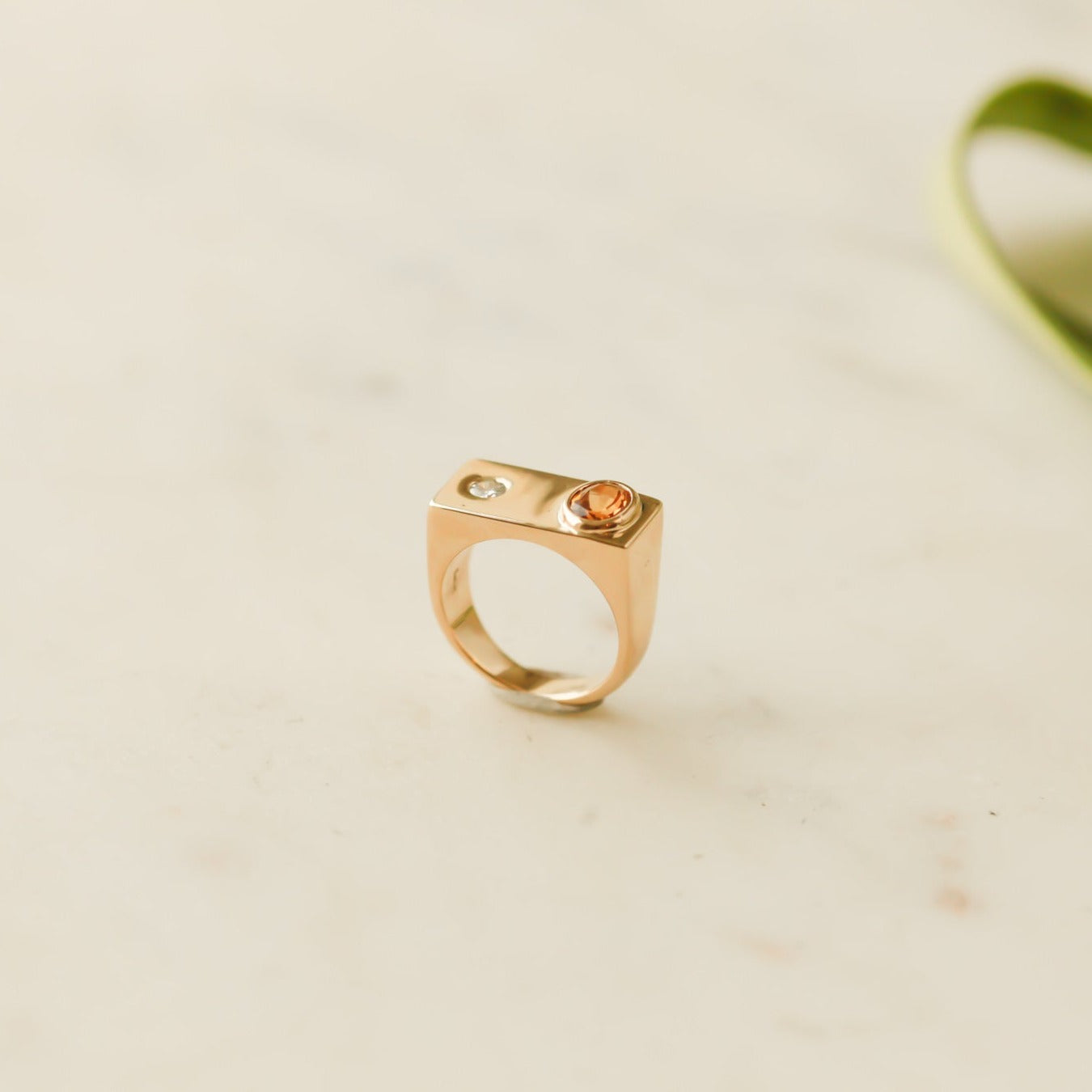 Goodwin Citrine + Diamond Signet