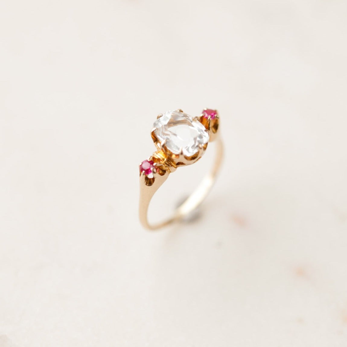 Alanis Aquamarine & Ruby Ring