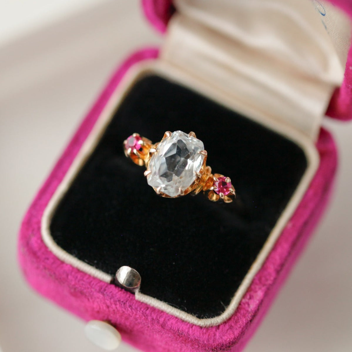 Alanis Aquamarine & Ruby Ring