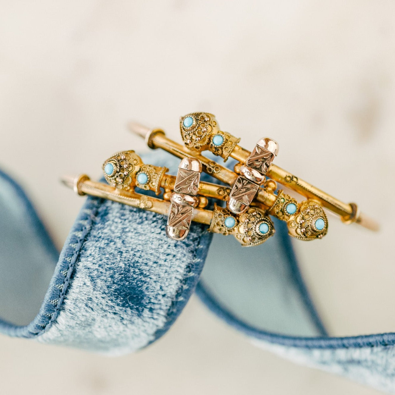 Eloise Turquoise Matching Engagement Bracelets